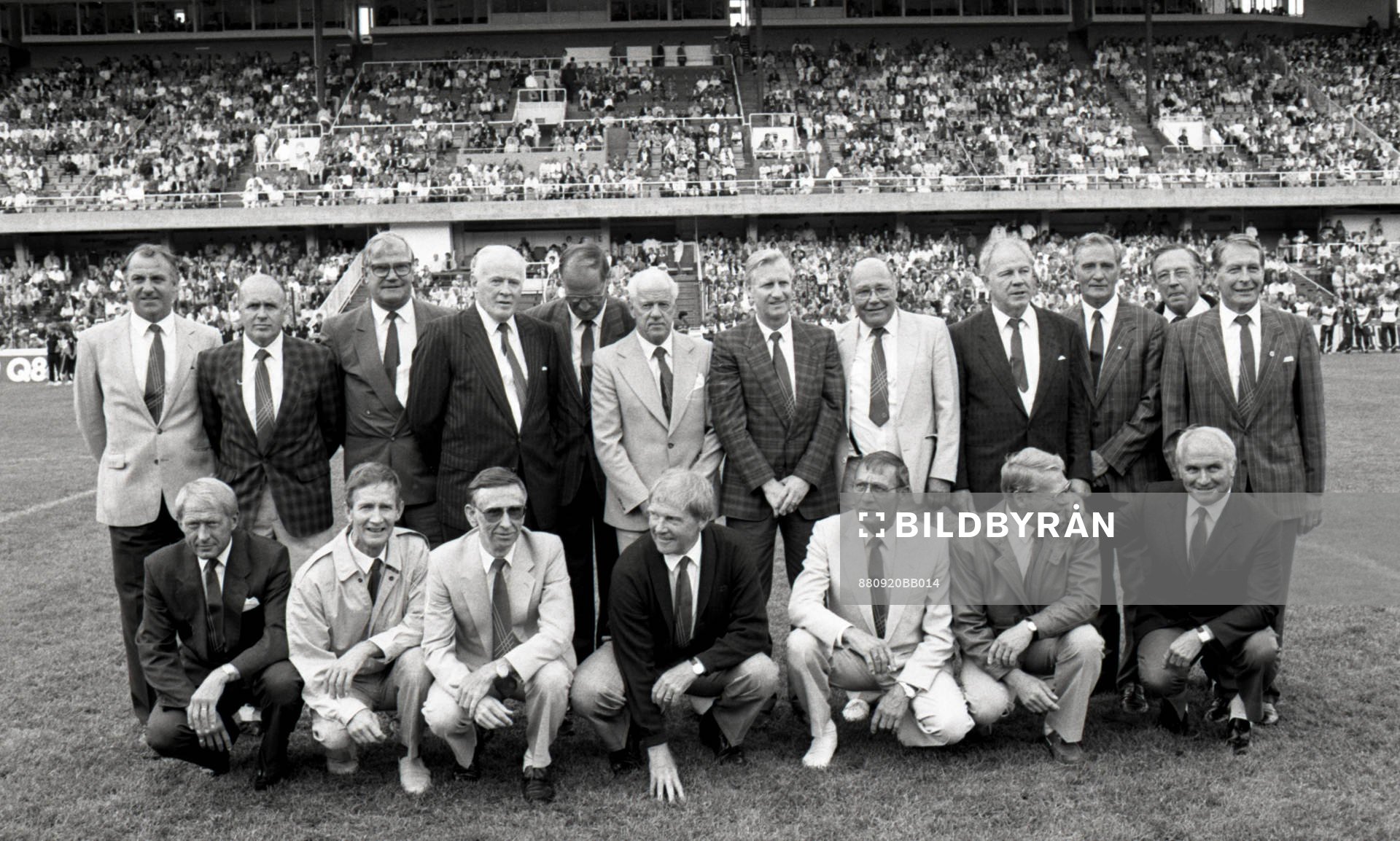 Spelare från VM-laget 1958, bl.a Gunnar Gren, Bengt Julle