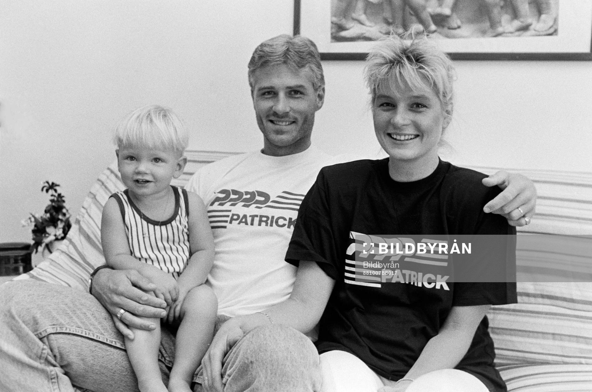 Glenn Hysén med sin Helena och sonen Alexander