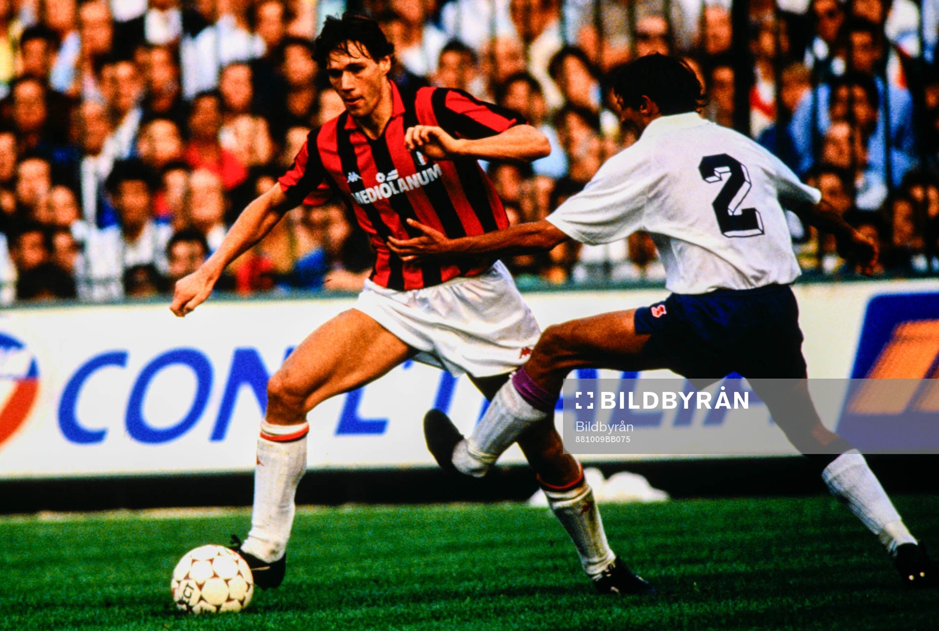 Fotboll, Serie A, Milan - Fiorentina: Marco van Basten, Milan.