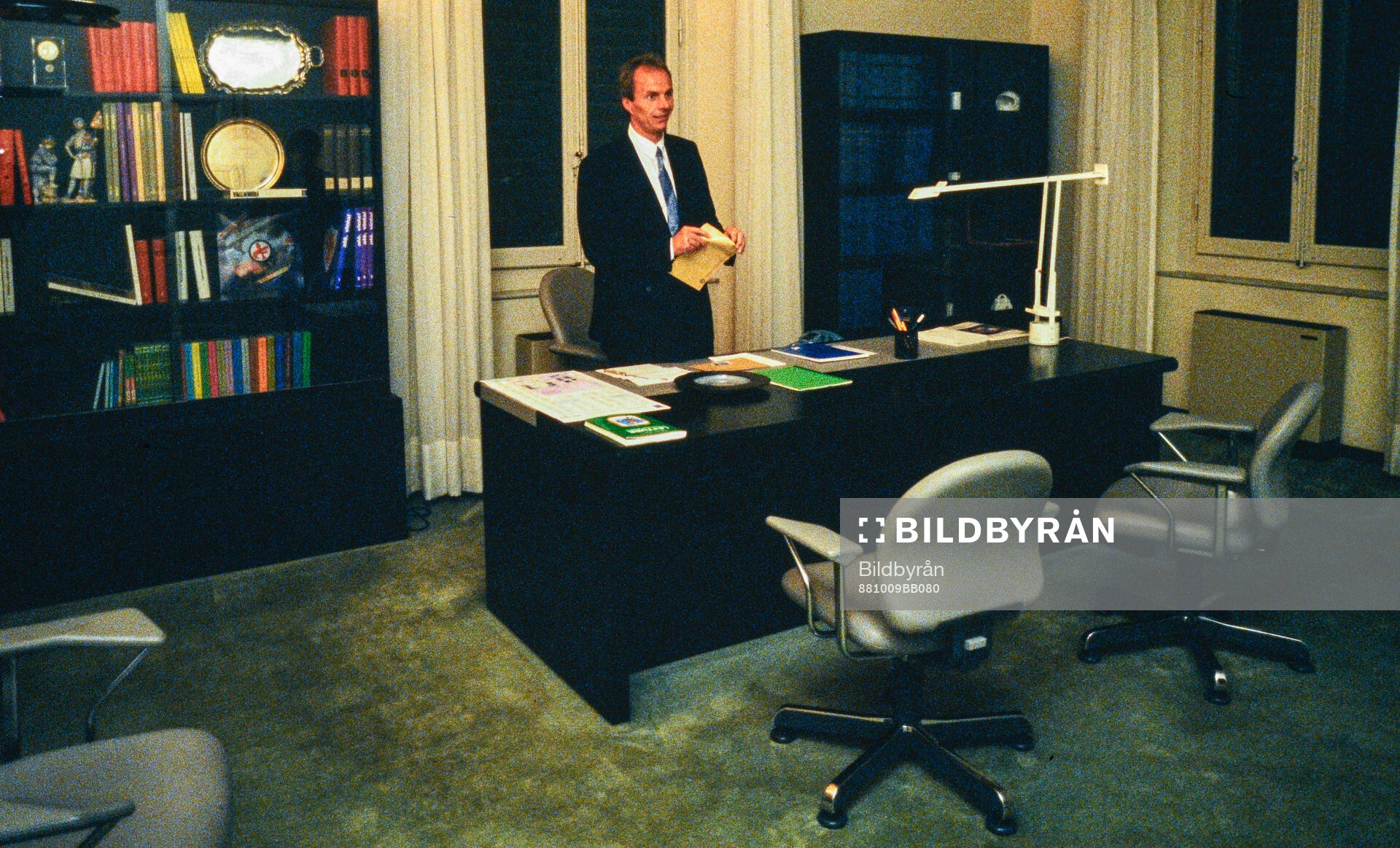 Manager Sven-Goran Eriksson of Fiorentina at his office