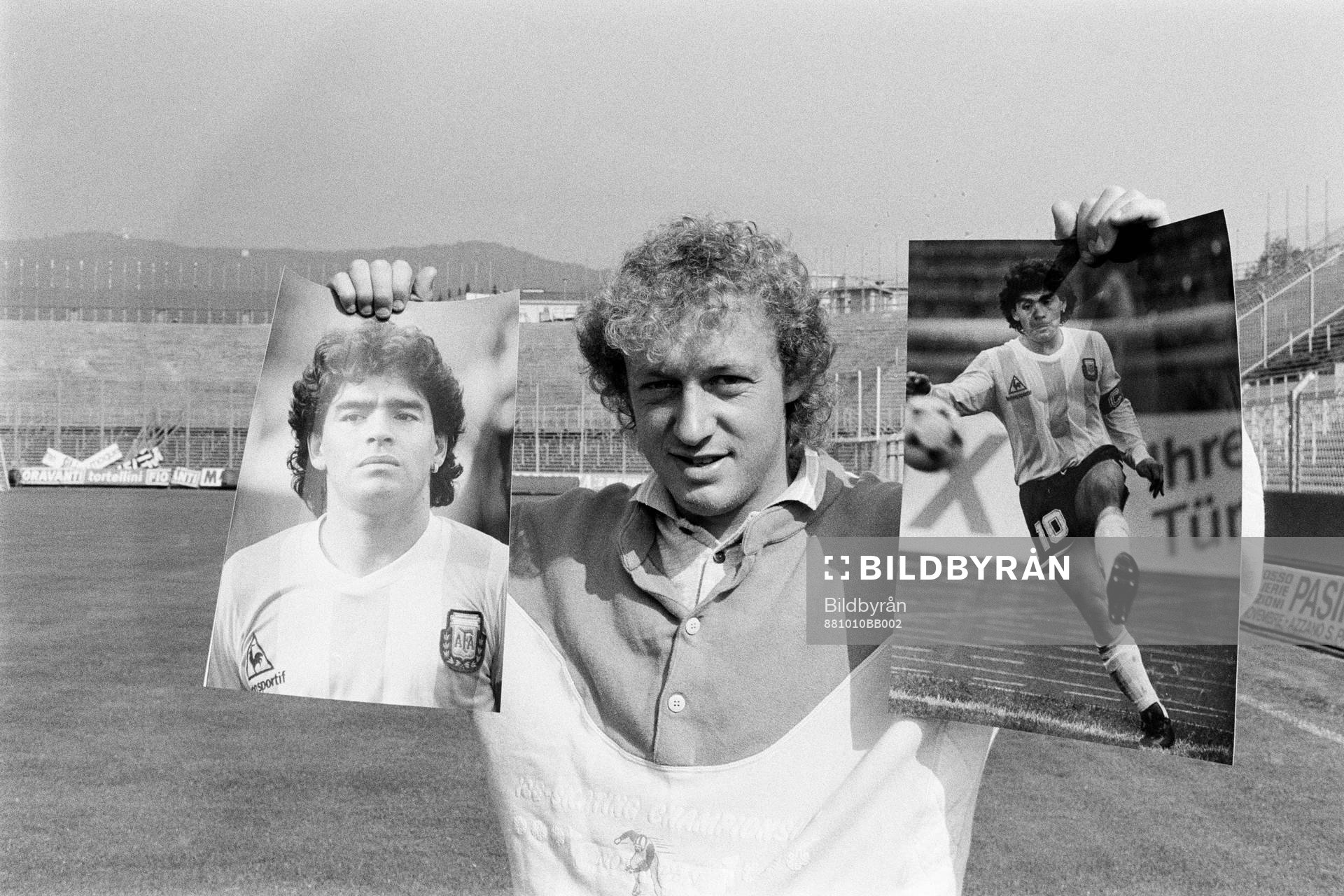  Robert Prytz, Atalanta med bilder på Maradona.