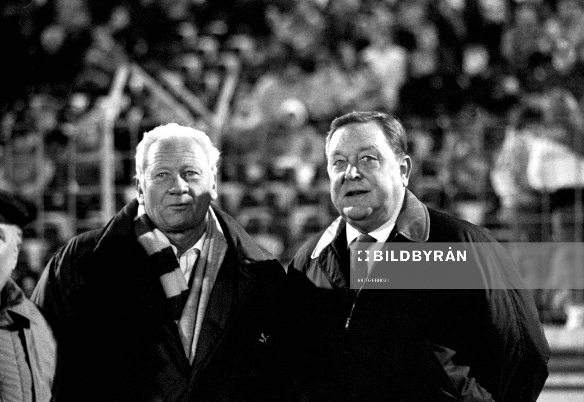  Malmös ordförande Hans Cavalli Björkman och Lennart Johansson, Svenska Fotbollförbundet.