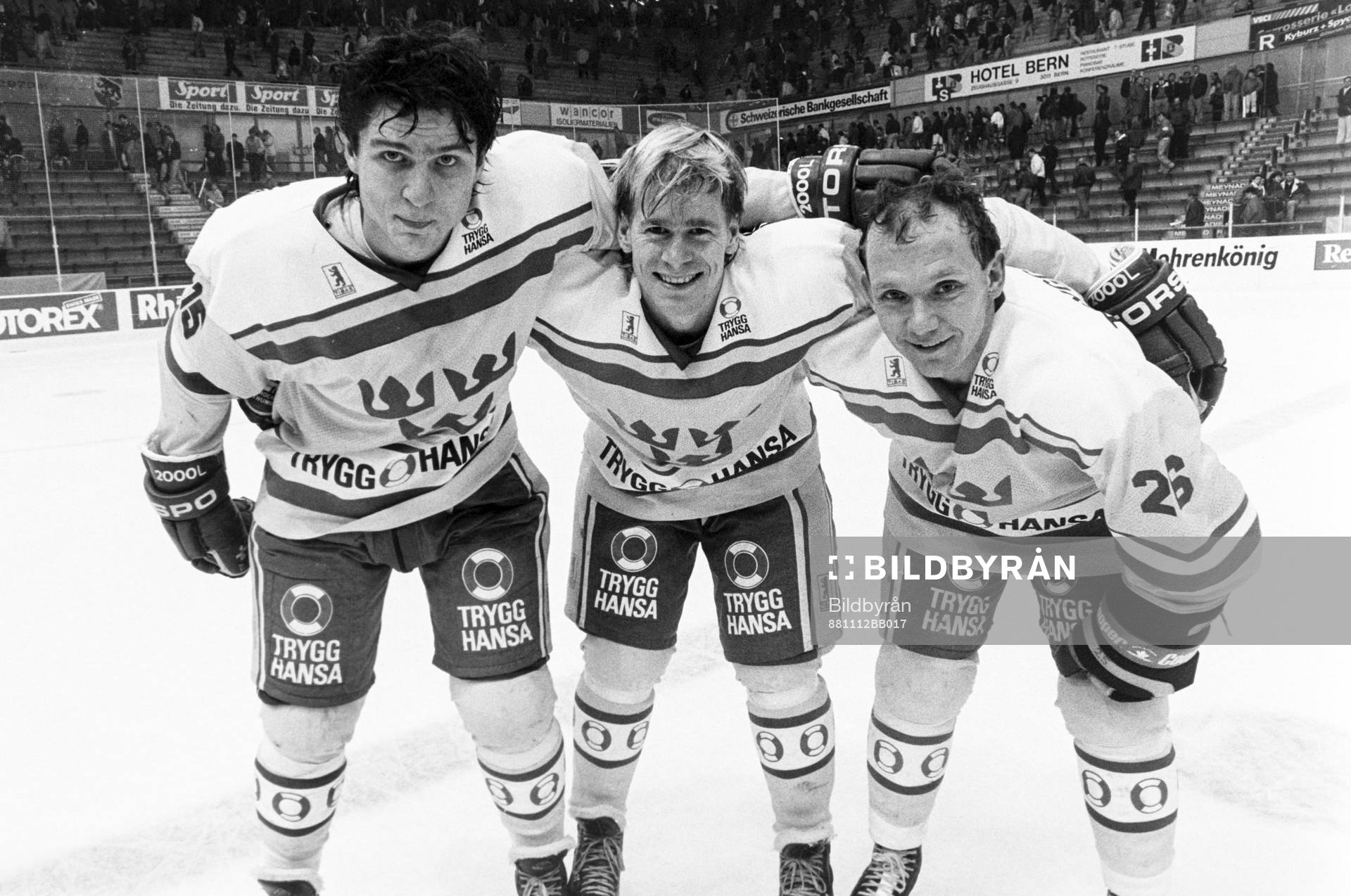 Sveriges målskyttar fr. v Ulf Sandström, Magnus Svensson