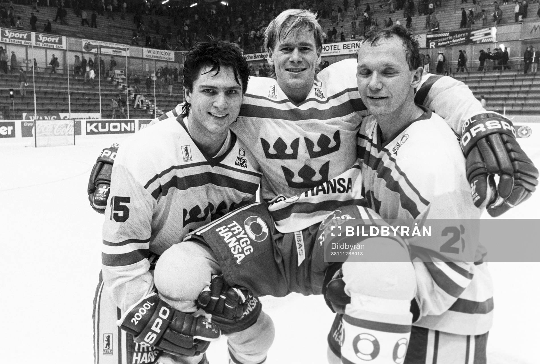 Sveriges målskyttar fr. v Ulf Sandström, Magnus Svensson