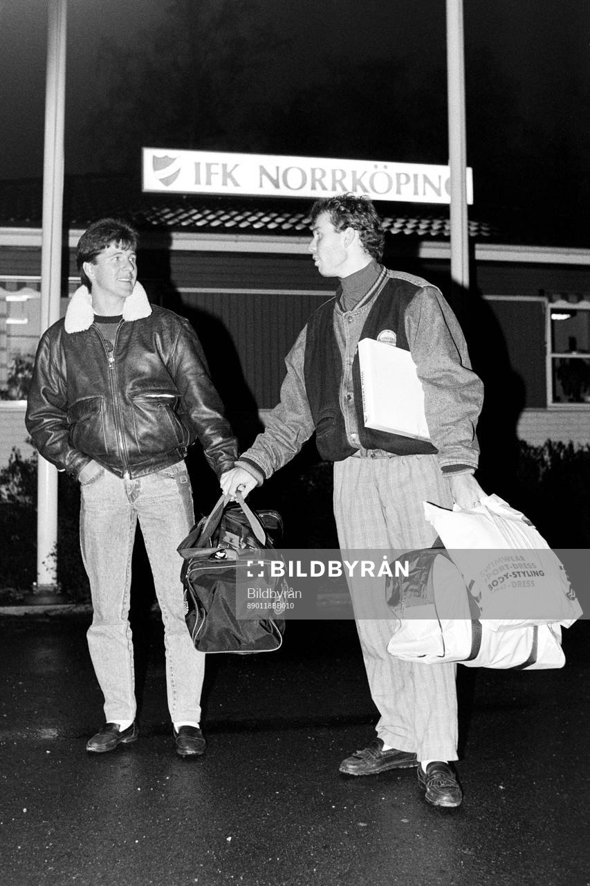 Sulo Vaattovaara och Lars Eriksson, målvakt i Norrköping