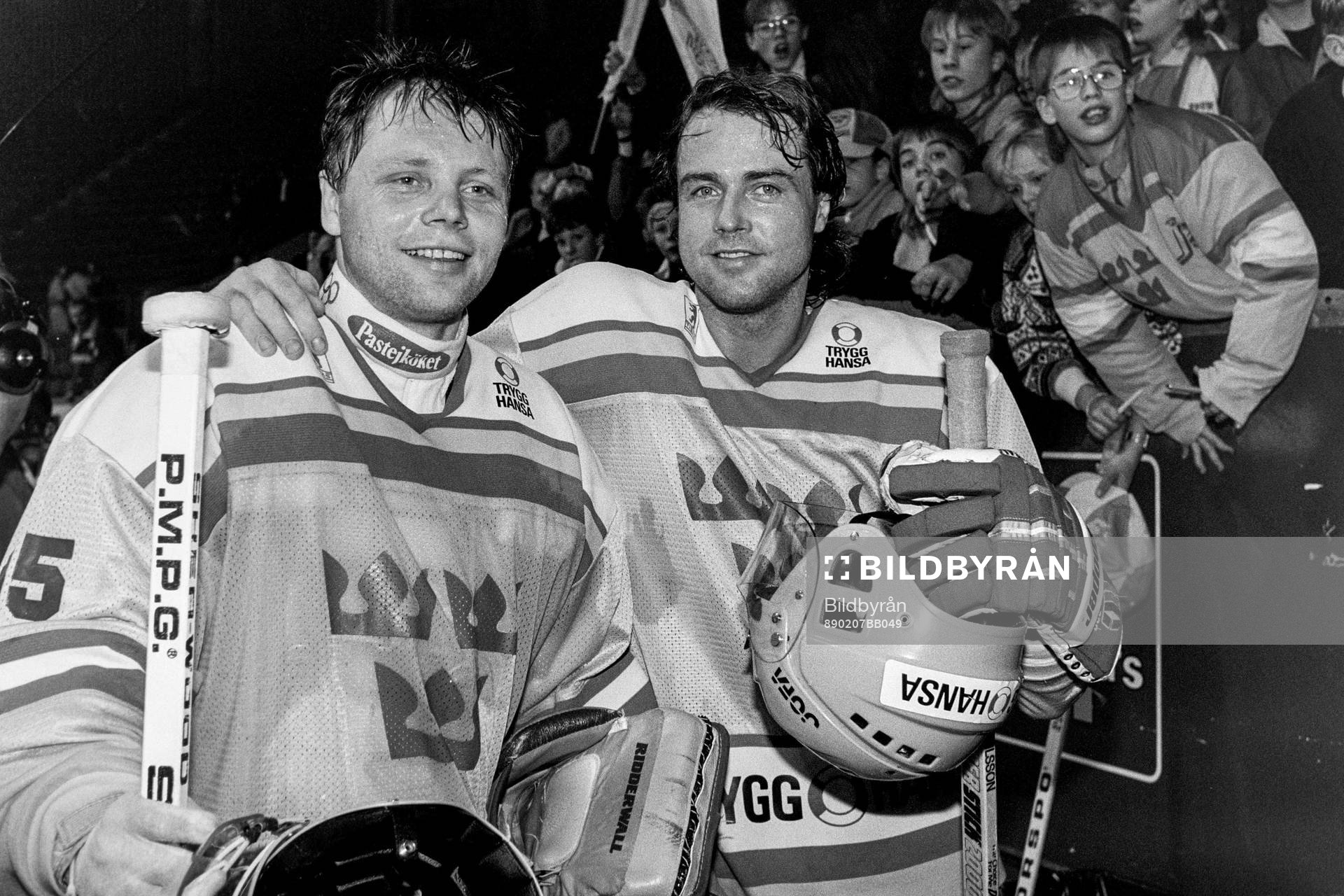 Rolf Ridderwall, målvakt i Sverige och Kent Nilsson