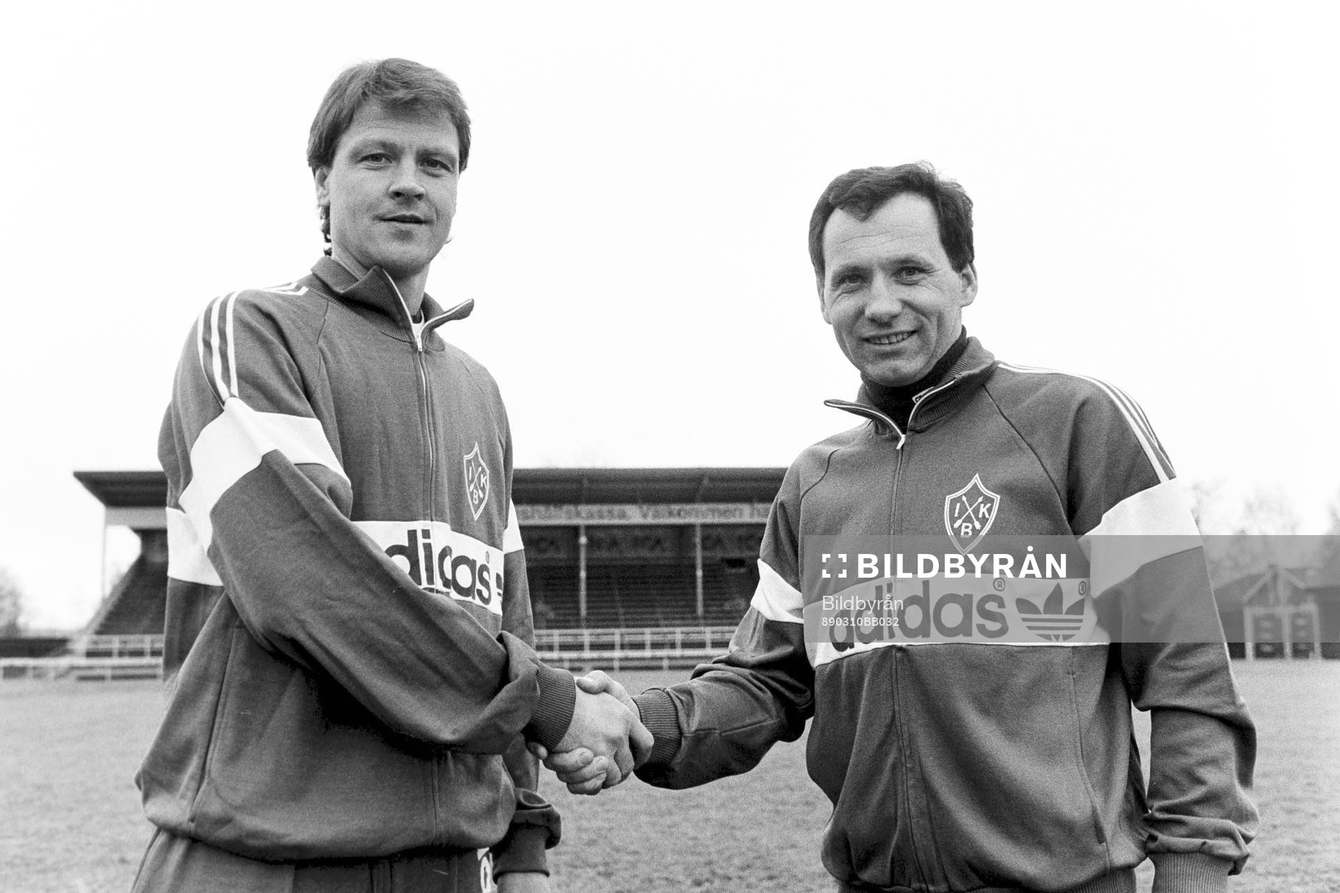 Fotboll, Allsvenskan, Brage, förhands: Göran Arnberg och Tommy Lindholm, tränare i Brage.