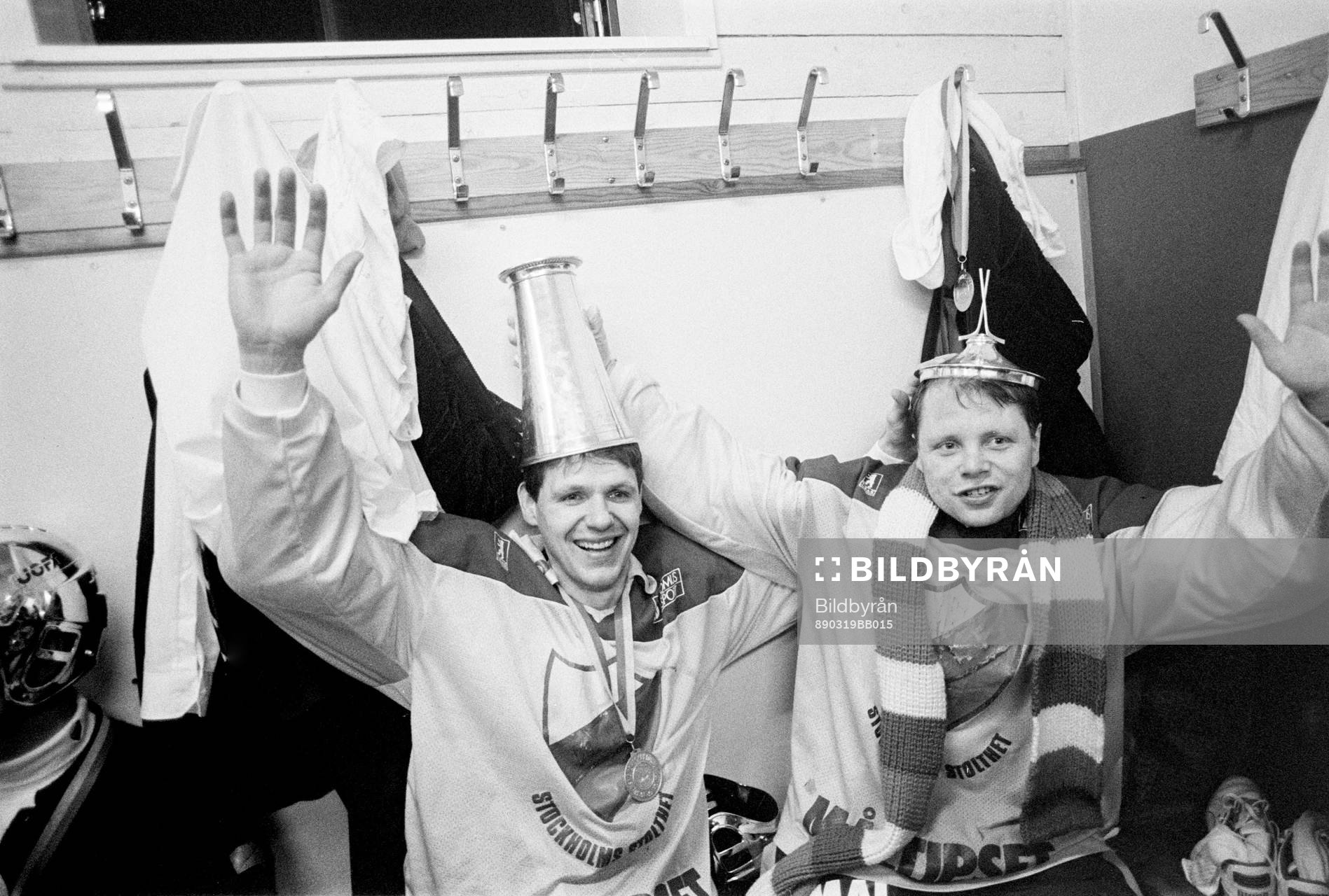 Karl-Erik Lilja och Rolf Ridderwall, målvakt i Djurgården