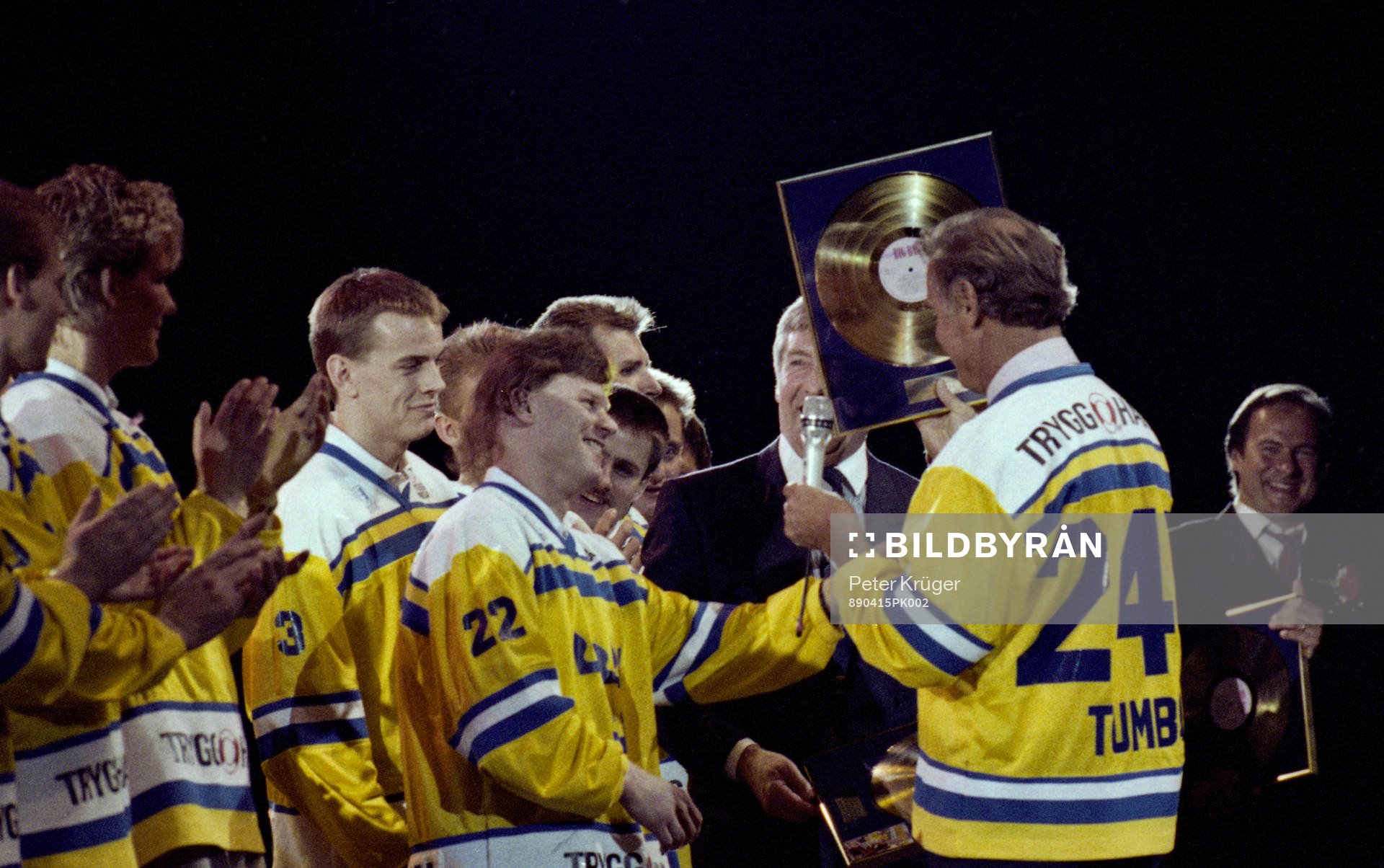Håkan Södergren med guldskivan