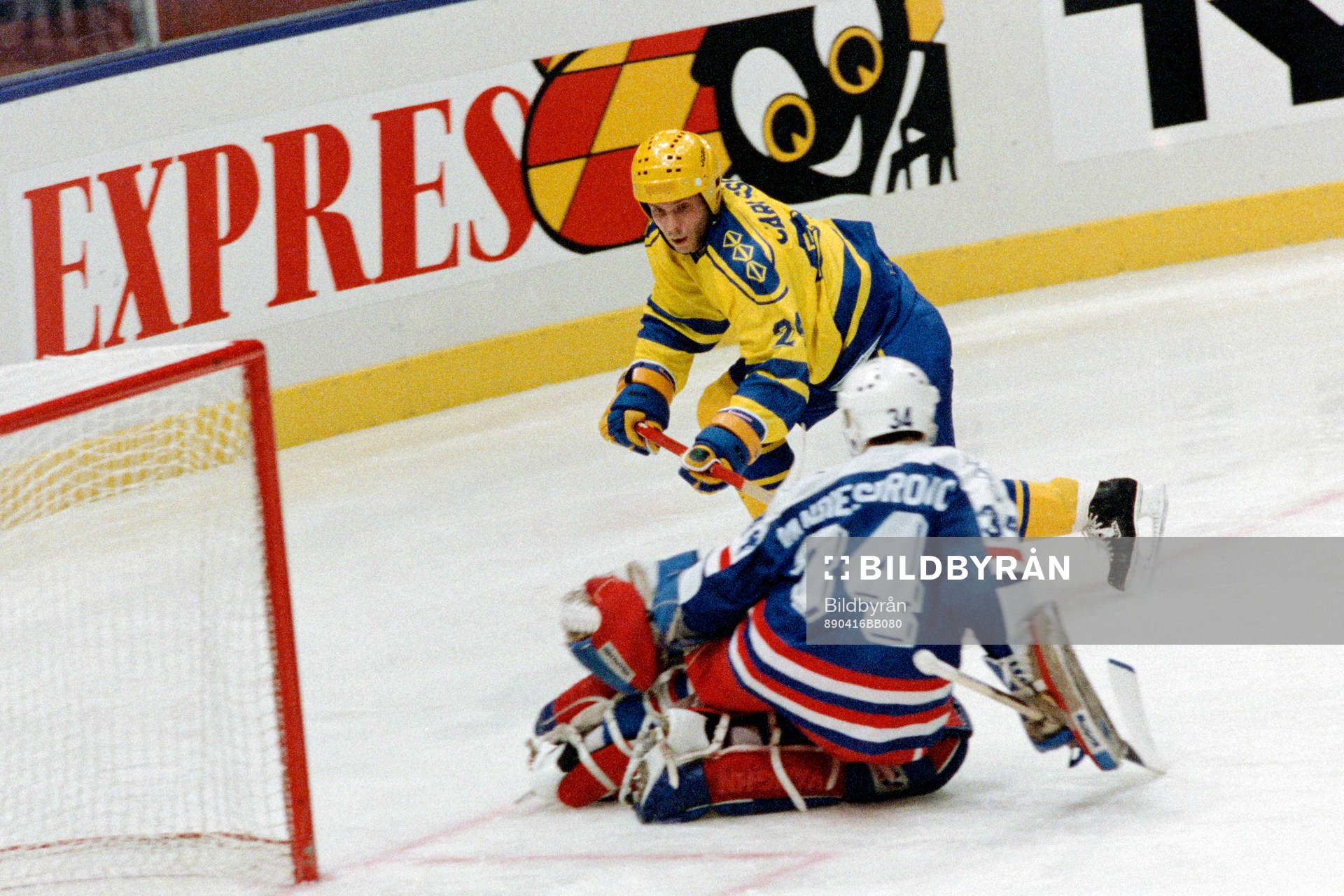 Anders Carlsson, Sverige framför John Vanbiesbrouck,