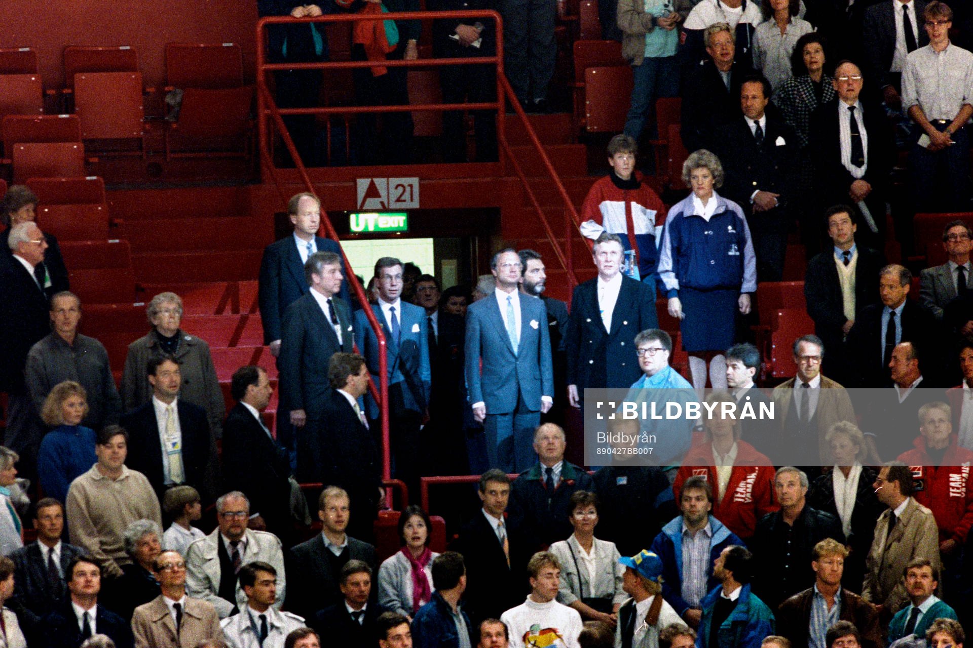 Kung Carl XVI Gustaf på plats i Globen