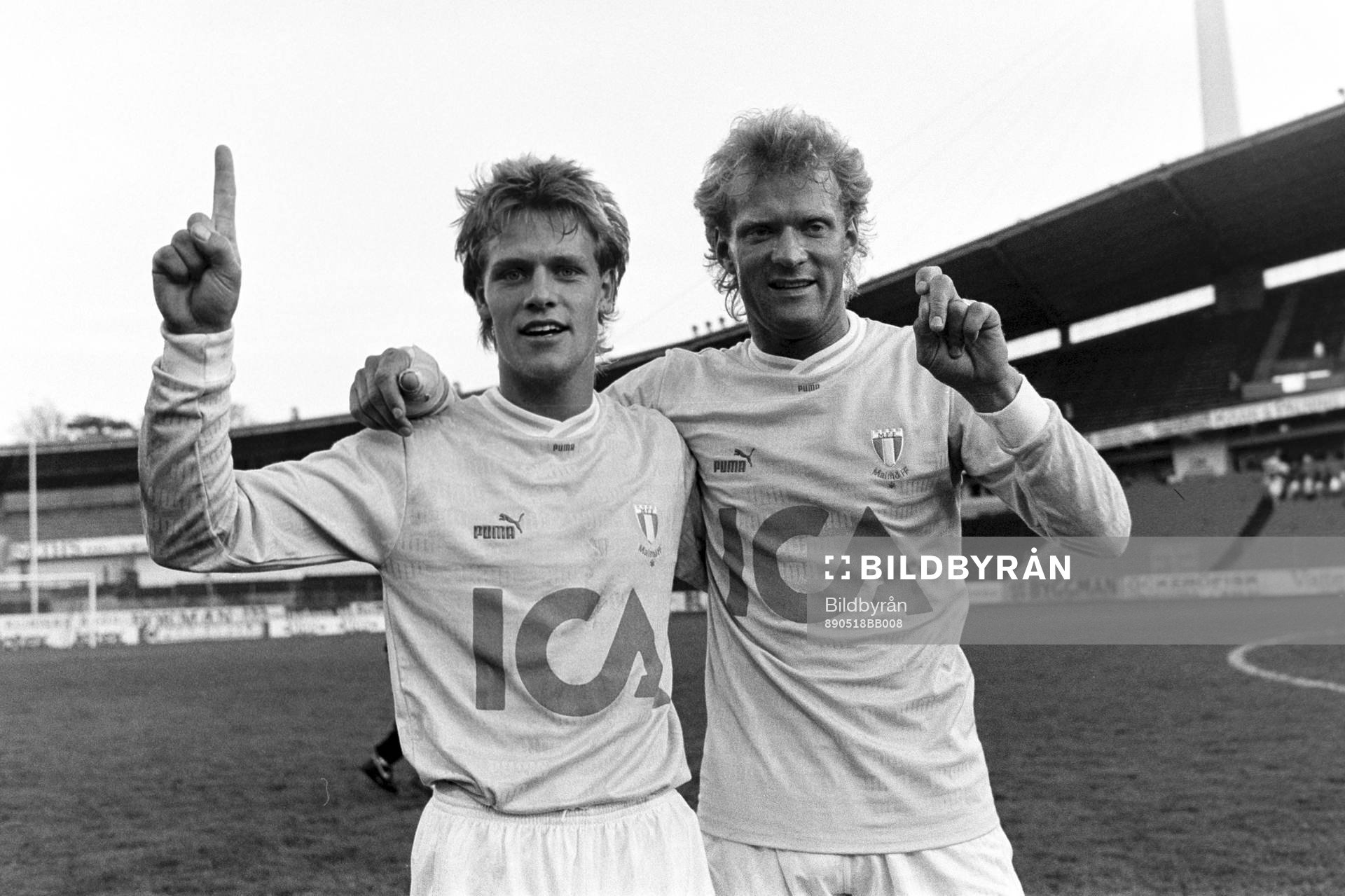 Malmös bägge målskyttar Niclas Larsson och Håkan Lindman