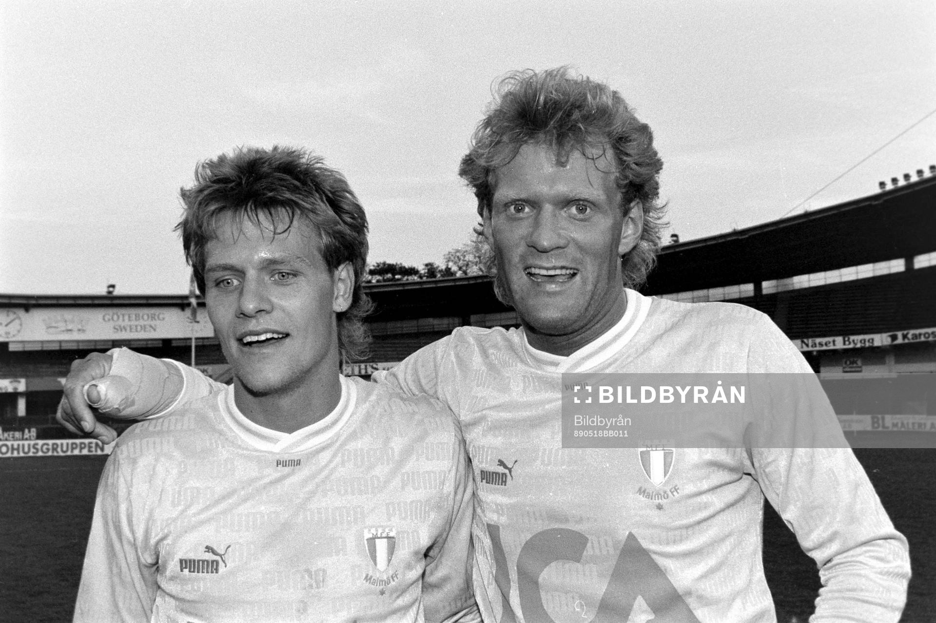 Malmös bägge målskyttar Niclas Larsson och Håkan Lindman