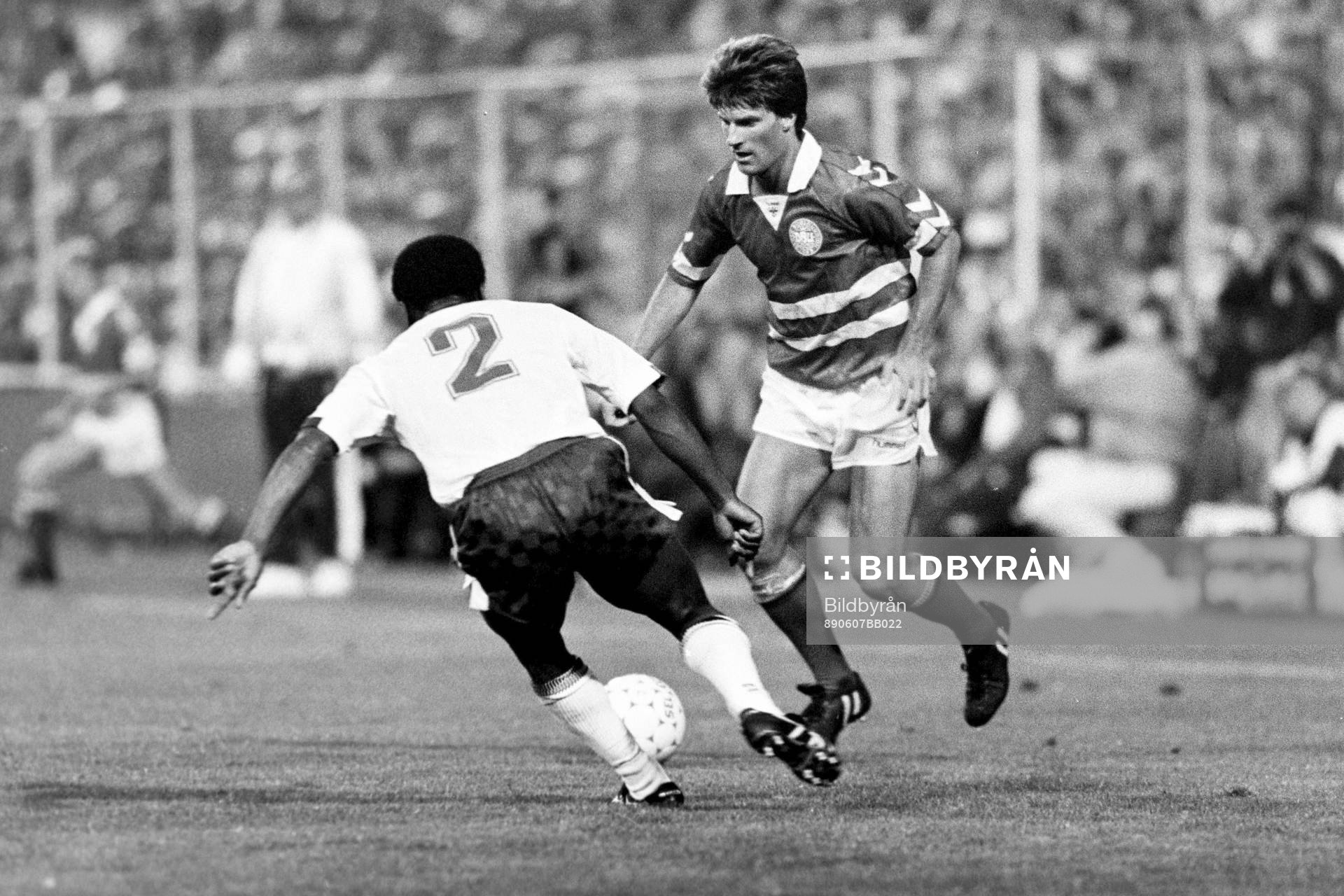 Fotboll, Danmark - England, 1-1: Michael Laudrup, Danmark.