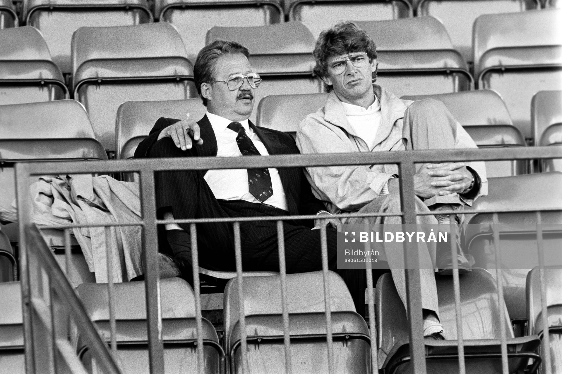 Börje Lantz, agent och Arsene Wenger på träningen