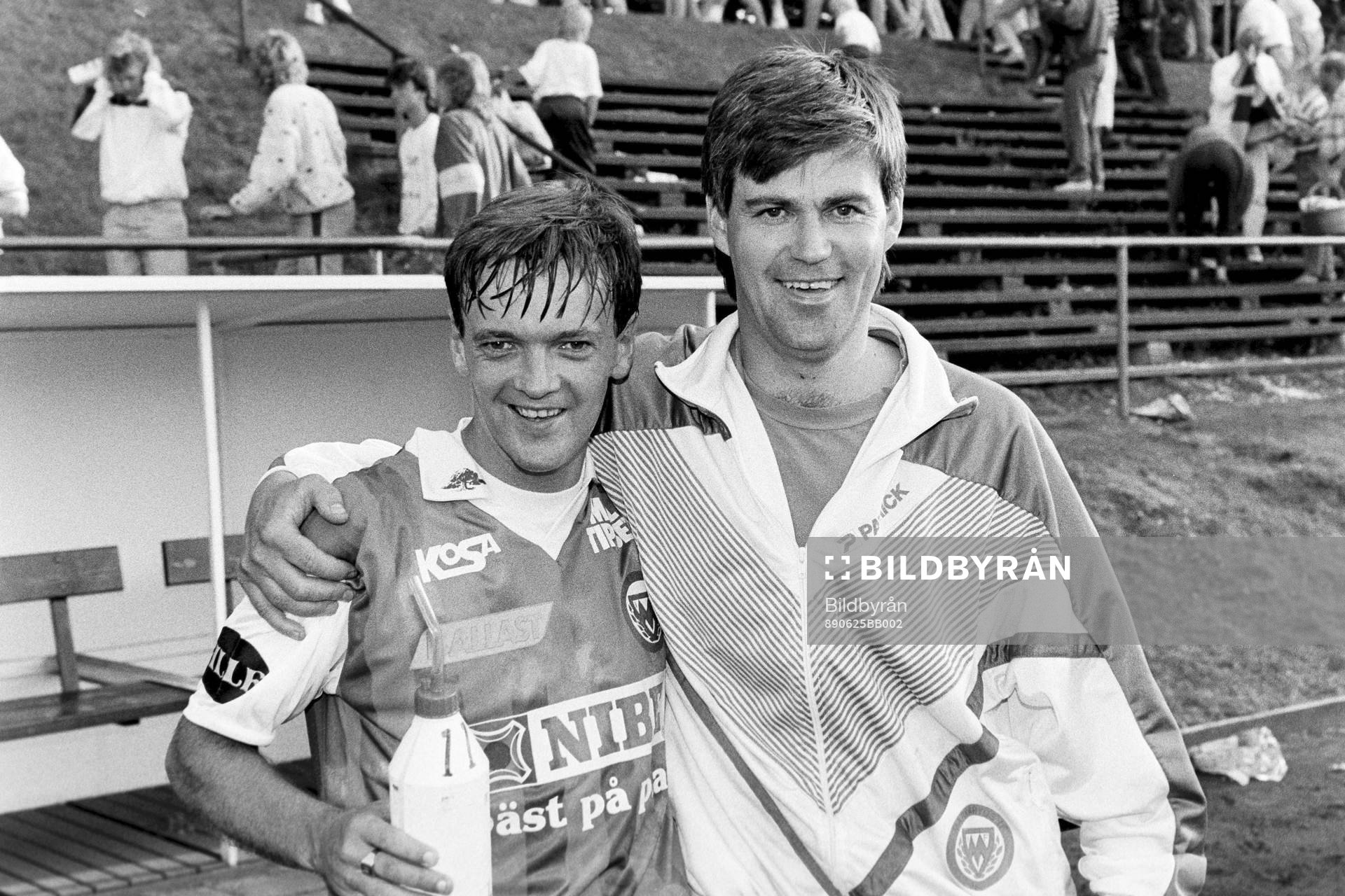 Markaryds matchvinnare Jim Tolmie och Kurt-Arne Bergstrand,