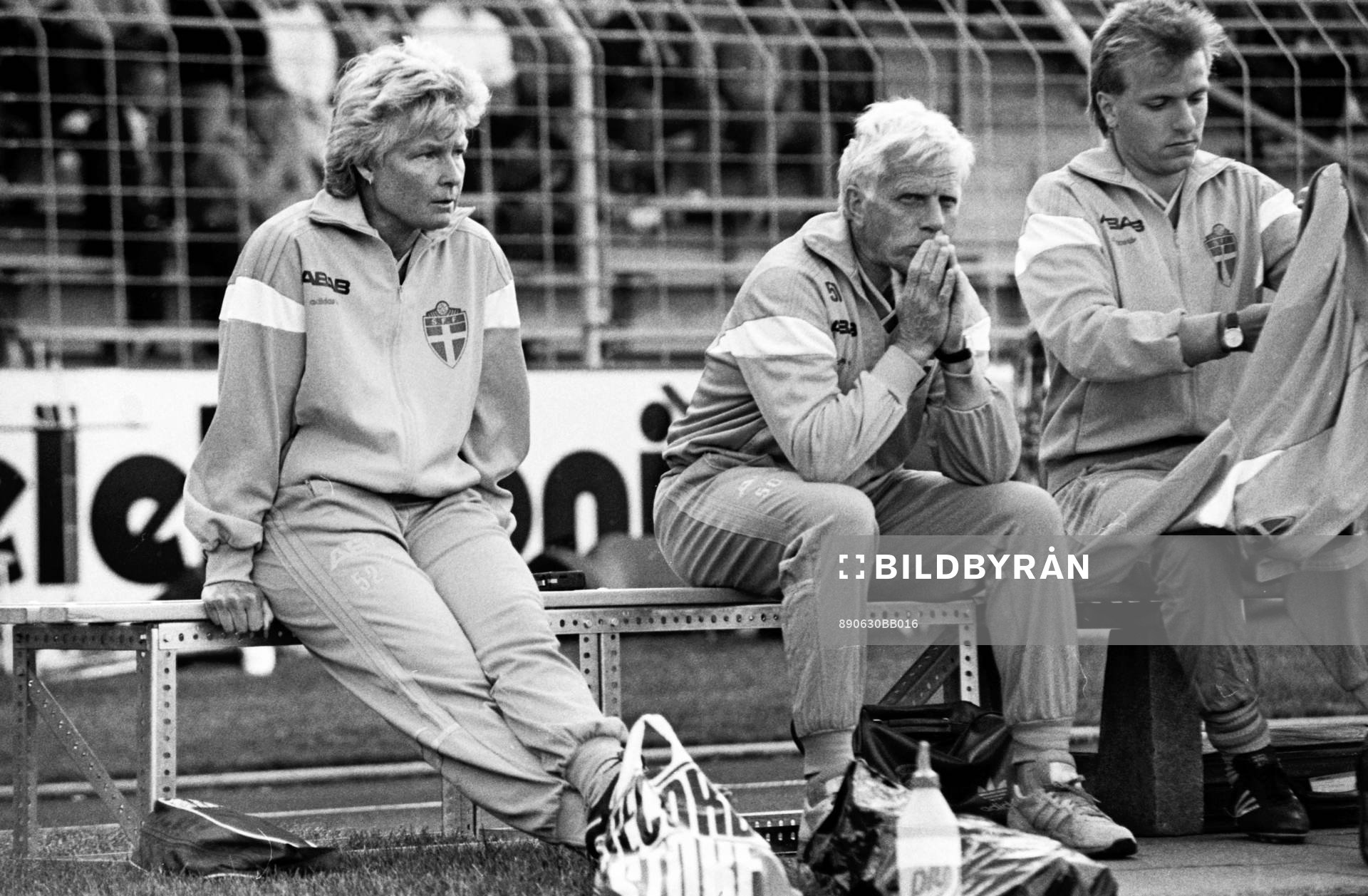 Gunilla Paijkull, förbundskapten och Hans Karlsson