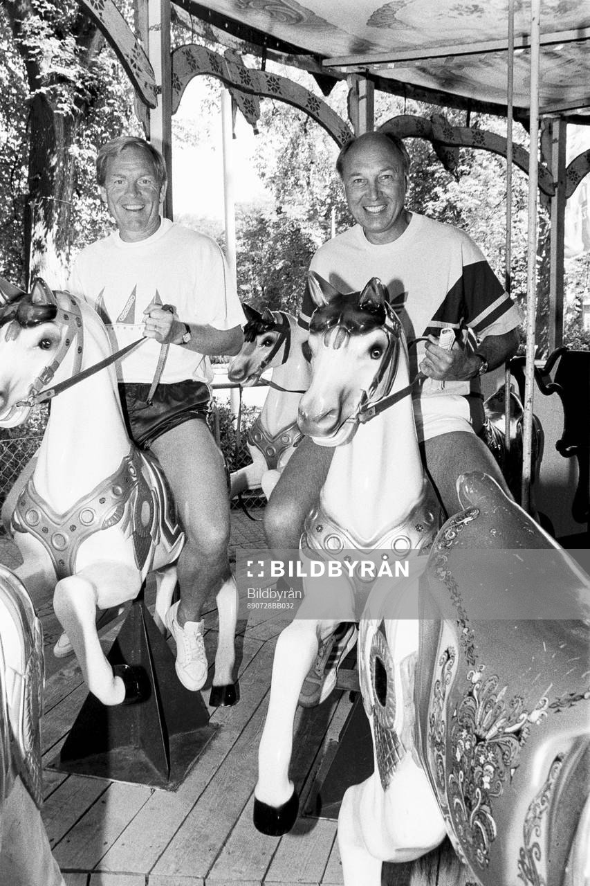 Besök på Tivoli. Leif Eriksson och Lars Arnesson,