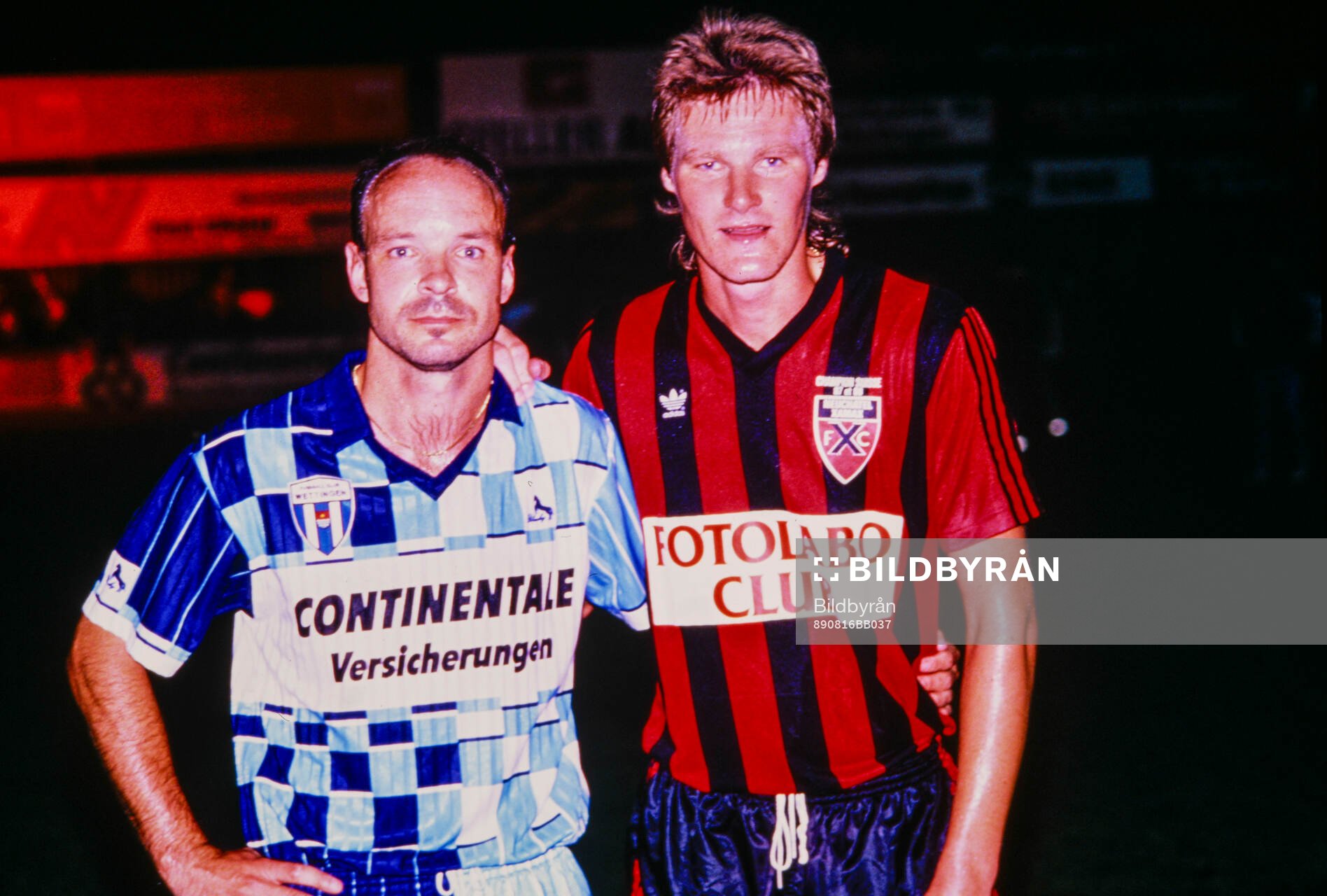 Jan Svensson, FC Wettingen and Peter Lönn, Neuchatel Xamax