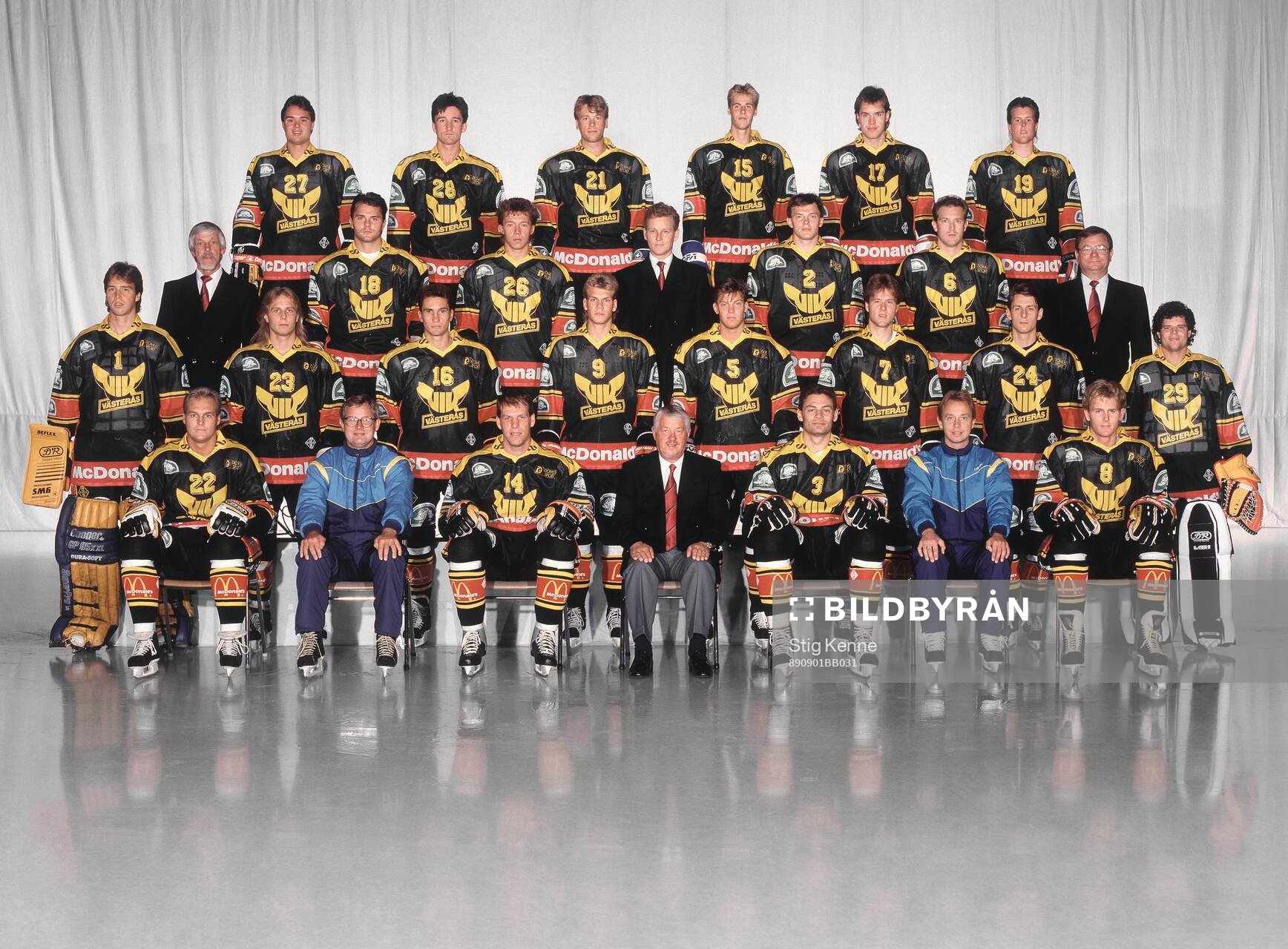 Spelare och personal i Västerås