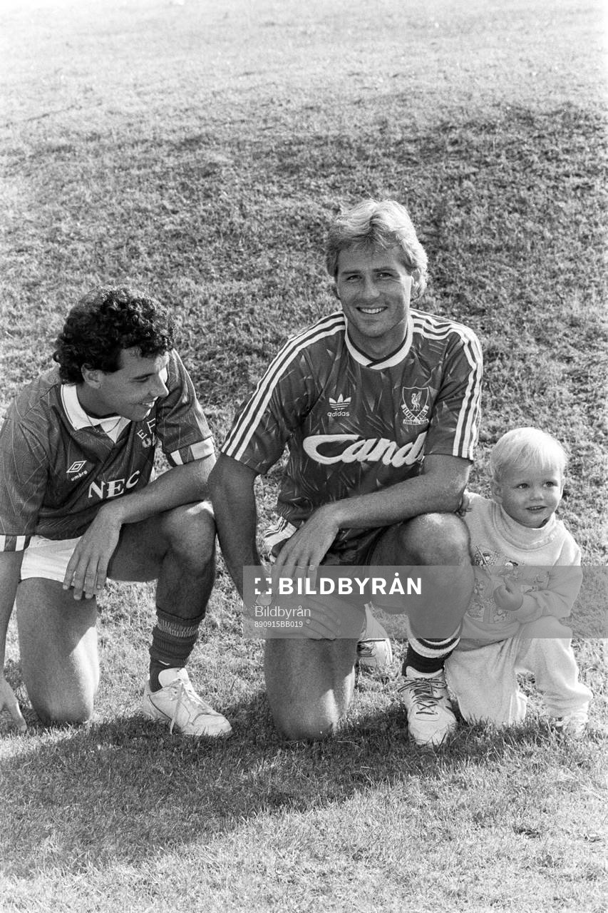 Stefan Rehn, Everton och Glenn Hysén, Liverpool med sin