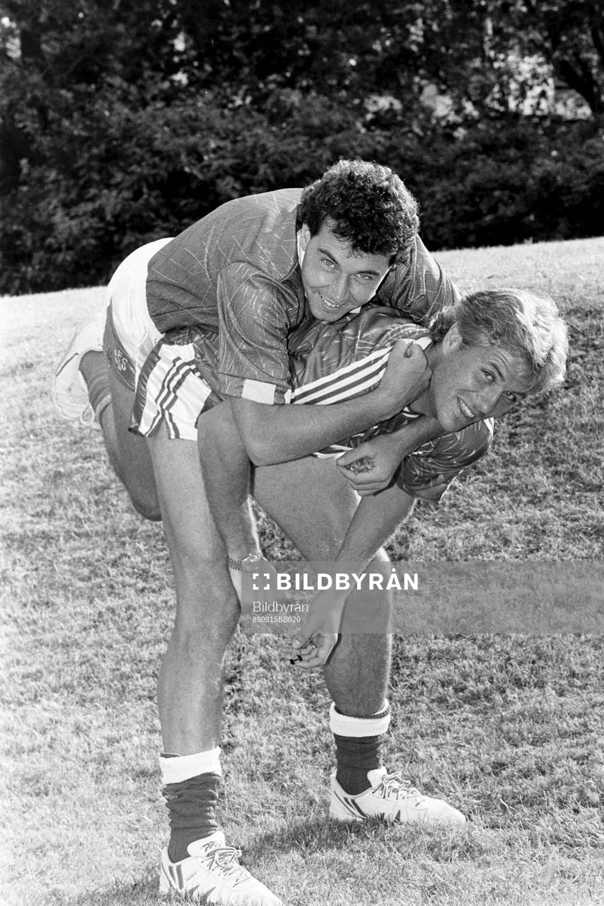 Stefan Rehn, Everton och Glenn Hysén, Liverpool