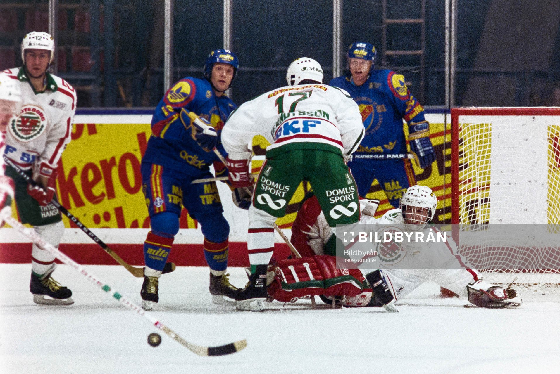 Situation framför Håkan Algotsson, målvakt i Frölunda