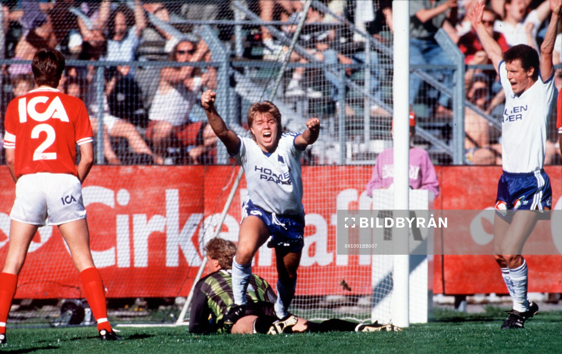 Fotboll, Tomas Brolin, IFK Norrköping, jublar, jubel