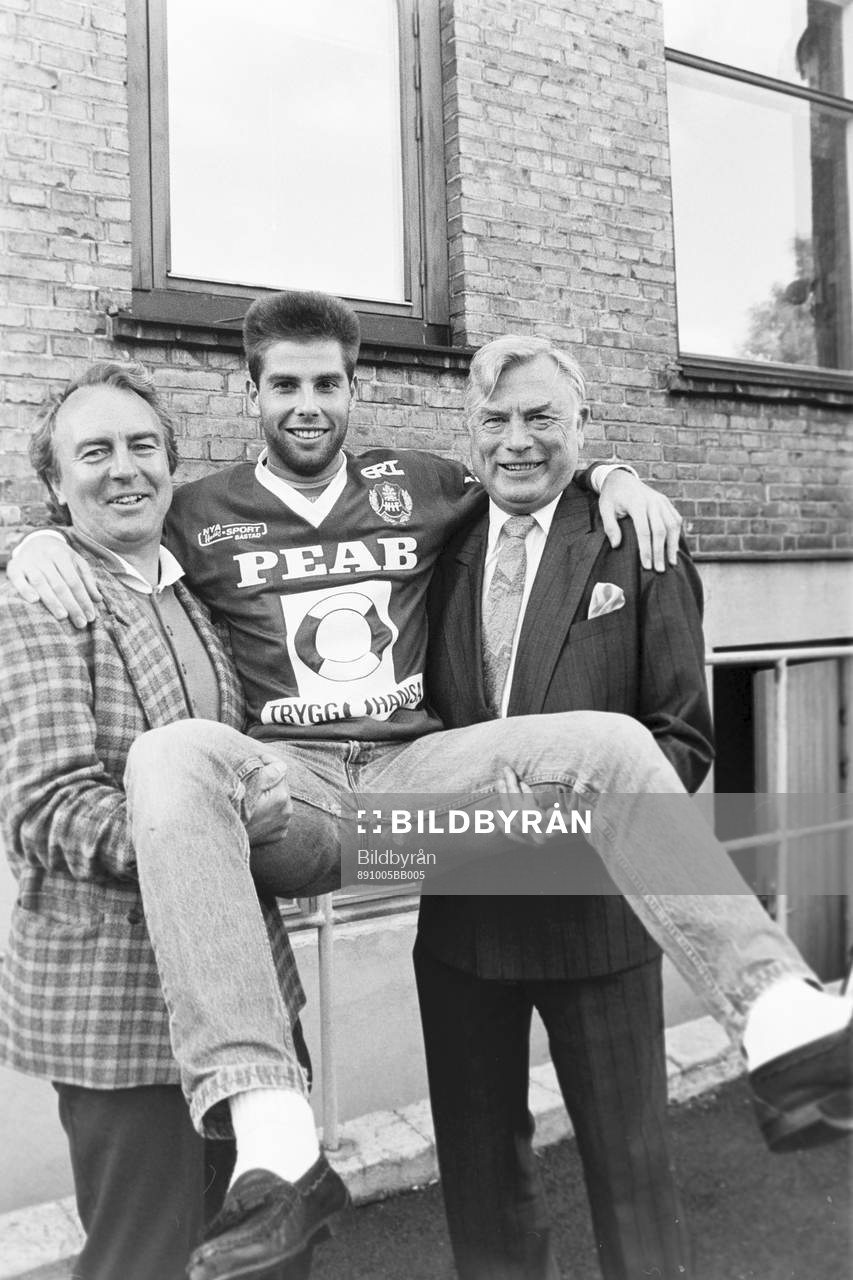 Bo Nilsson, tränare, Jonas Dahlgren och Ingvar Wenehed,