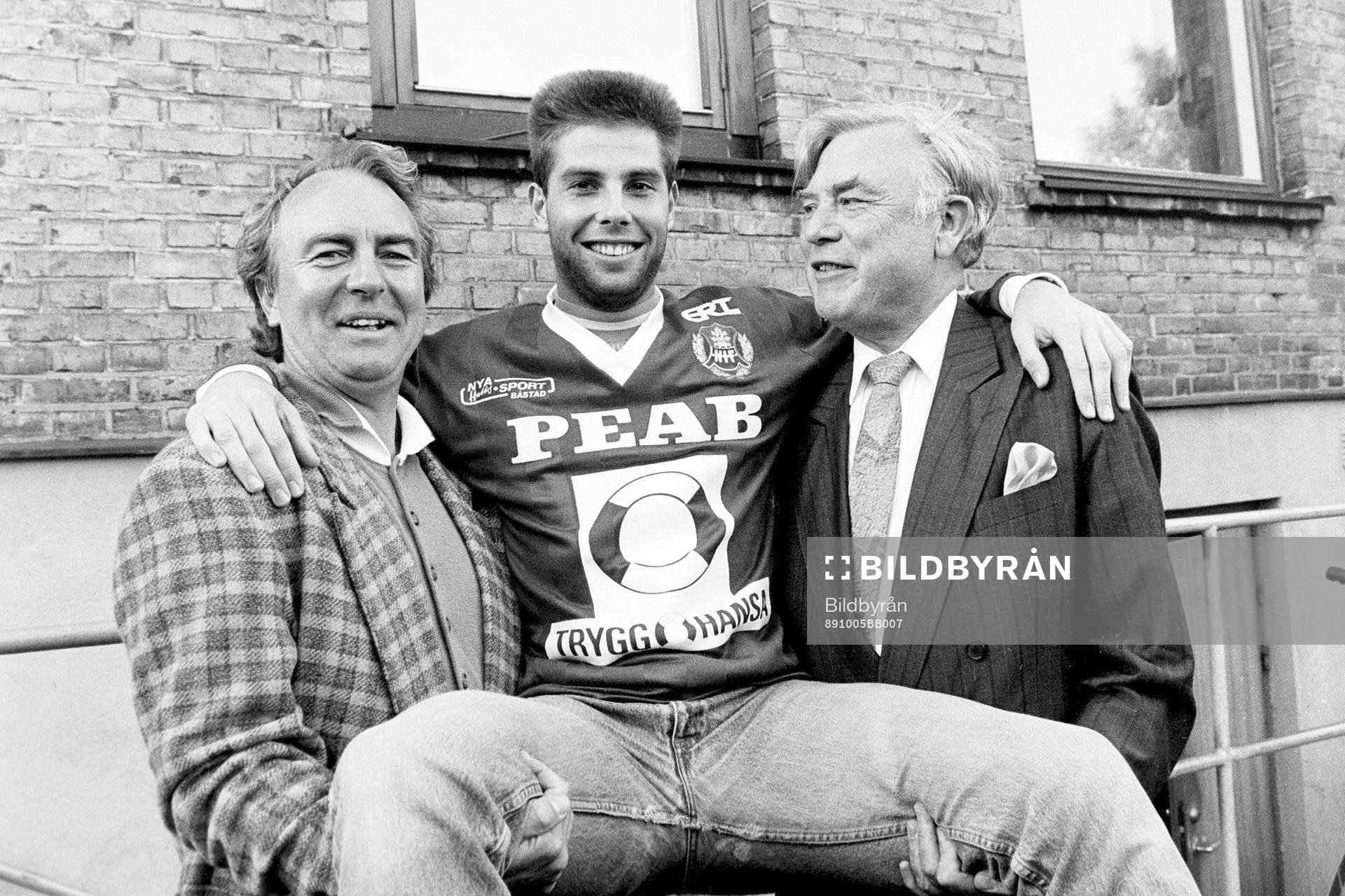 Bo Nilsson, tränare, Jonas Dahlgren och Ingvar Wenehed,