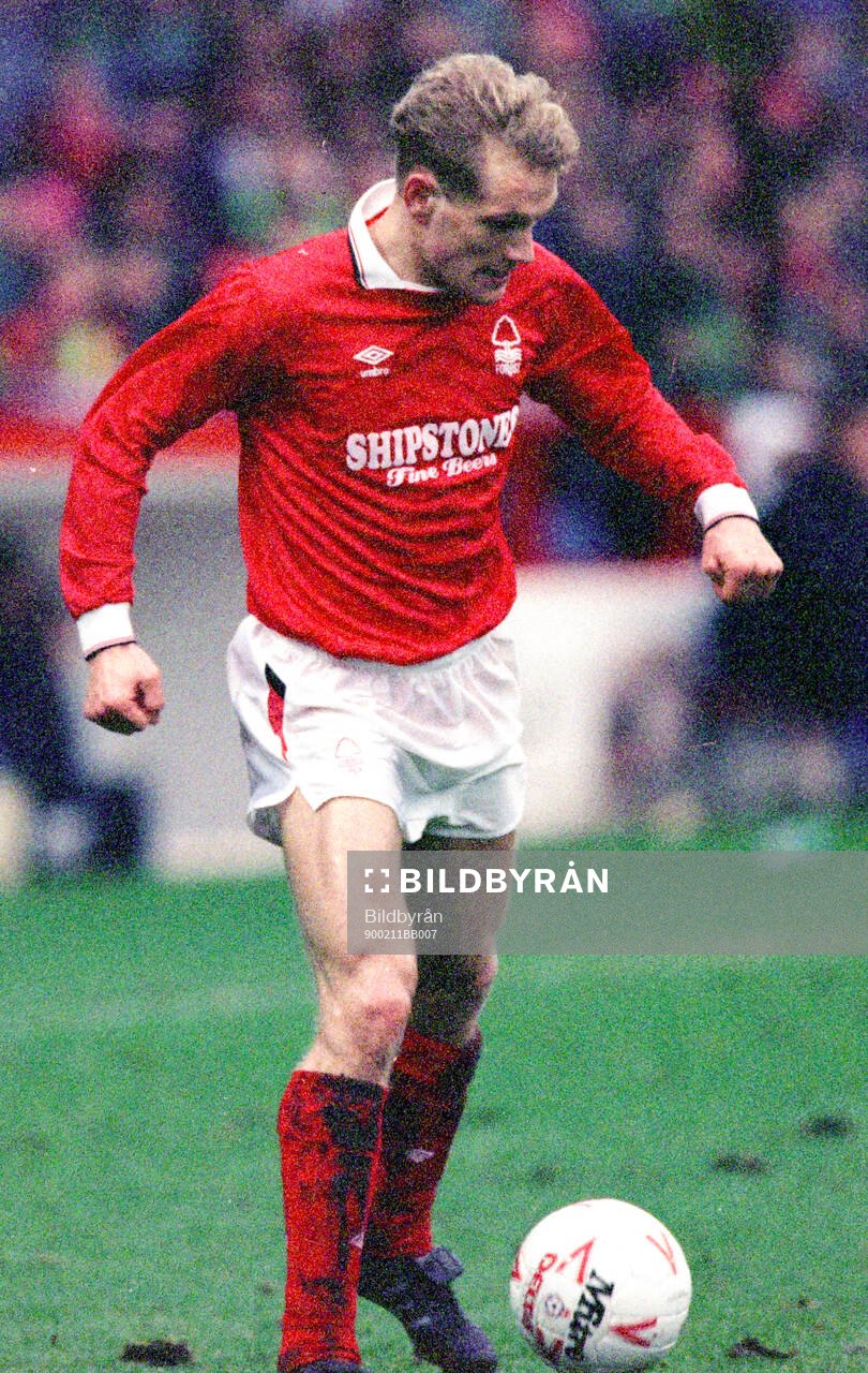 Football, League Cup, England 1989-1990, Semifinal, Nottingham Forest - Coventry: Thorvaldur Orlygsson of Nottingham Forest.