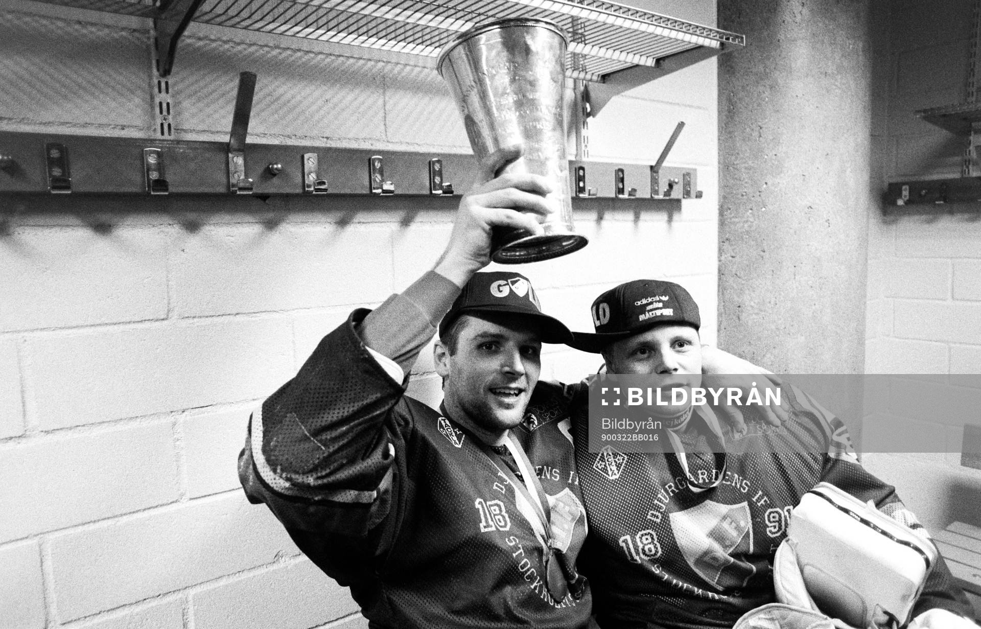Thomas Eriksson och Rolf Ridderwall, målvakt i Djurgården