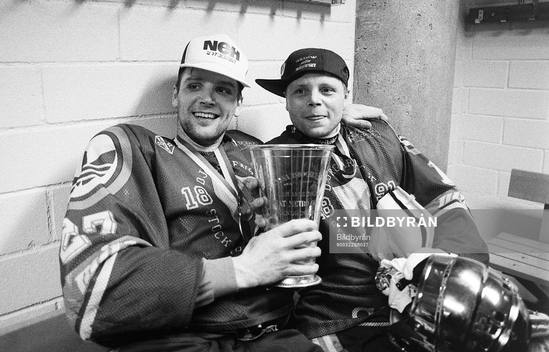 Thomas Eriksson och Rolf Ridderwall, målvakt i Djurgården