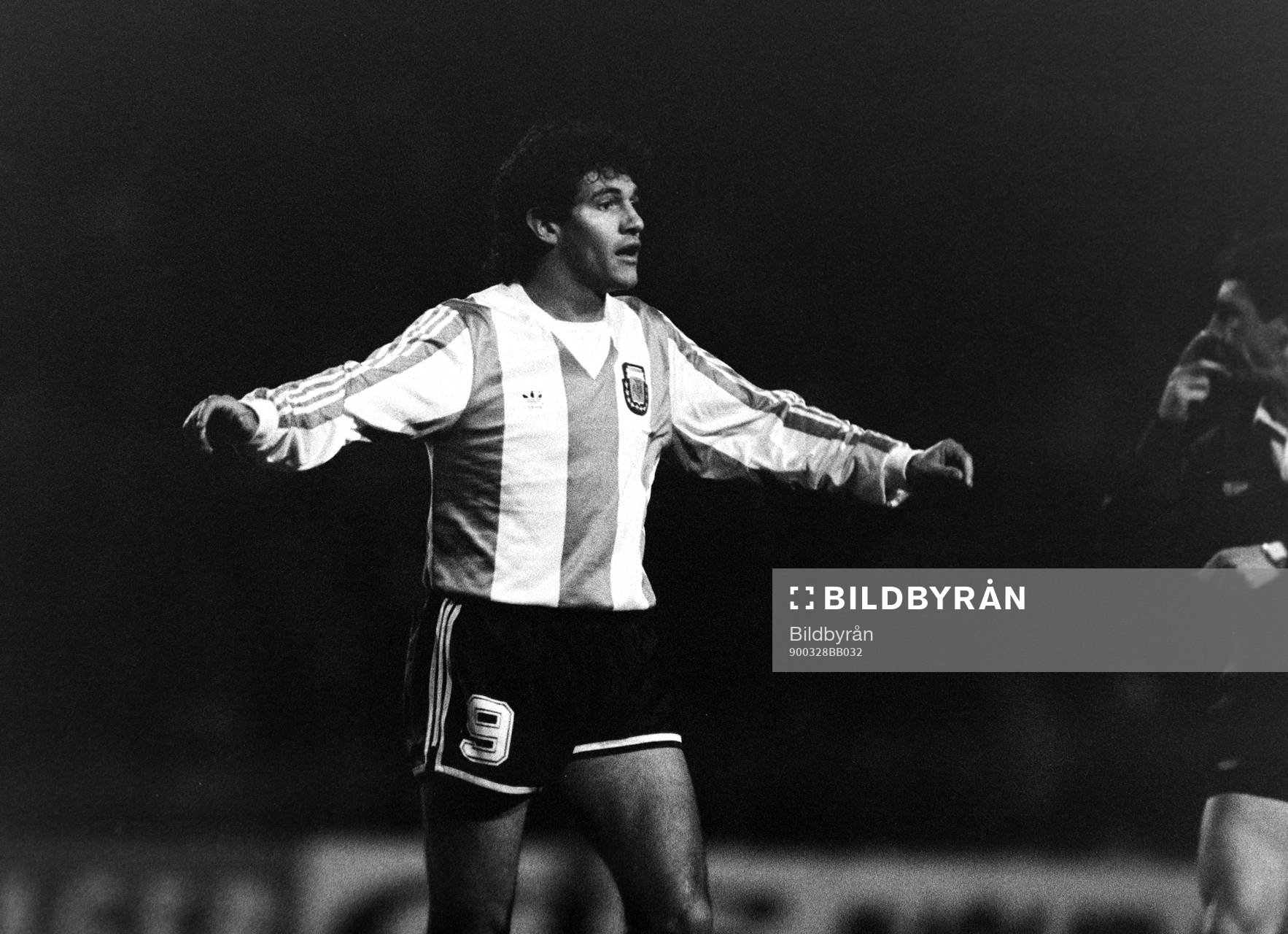 Fotboll, Skottland - Argentina, 1-0: Jorge Burruchaga, Argentina. 
