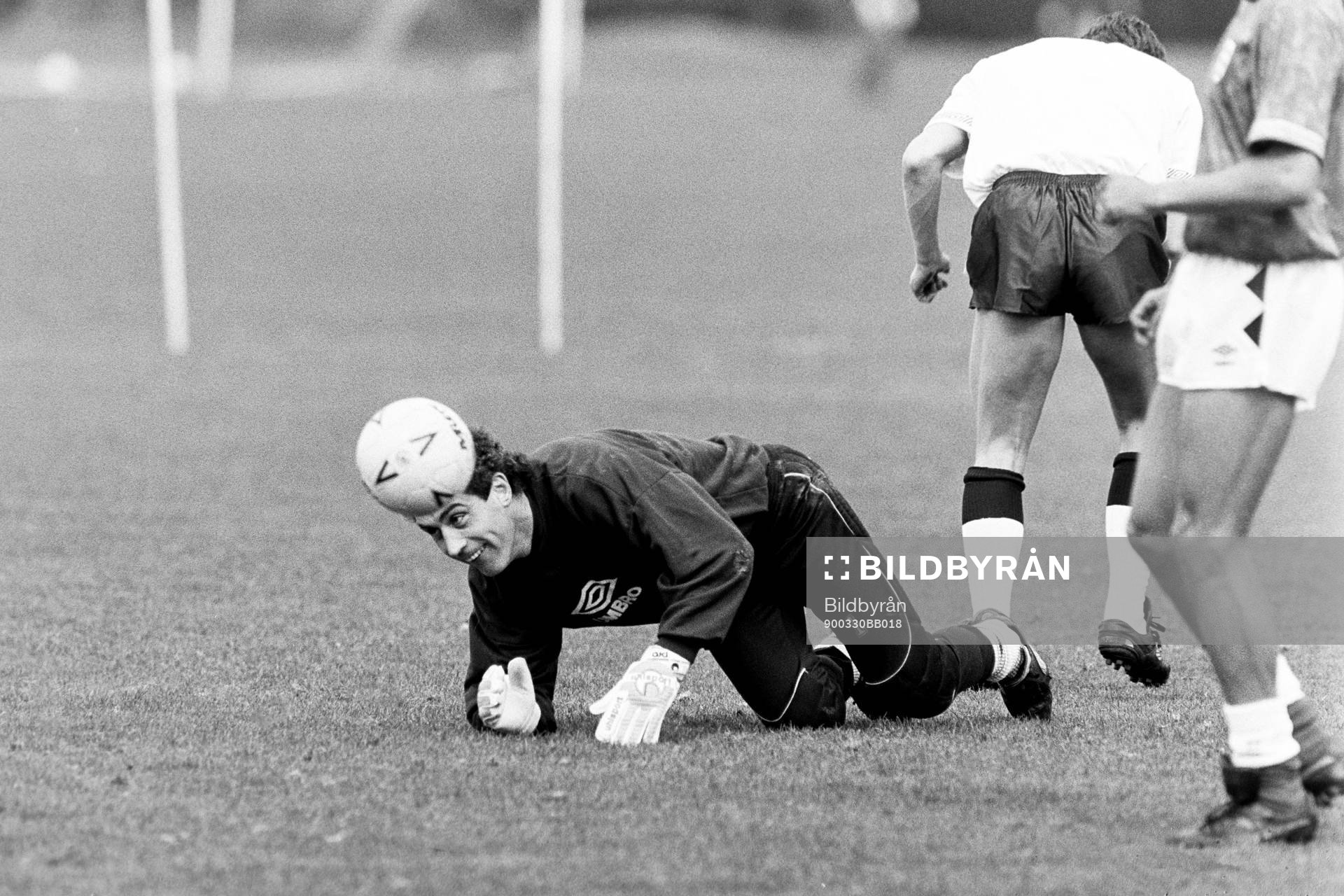 Fotboll, VM, England, förhands: Peter Shilton, målvakt i England.