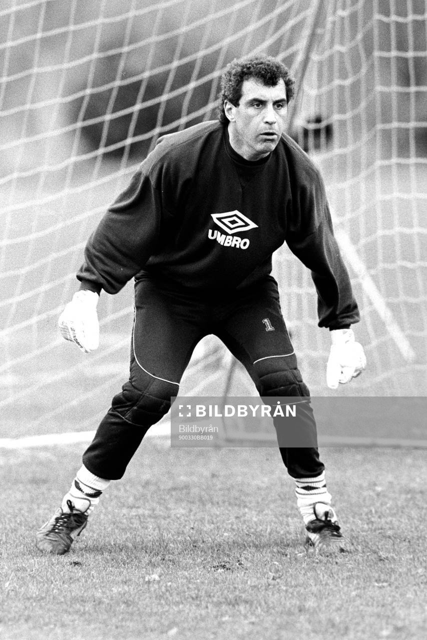 Fotboll, VM, England, förhands: Peter Shilton, målvakt i England.