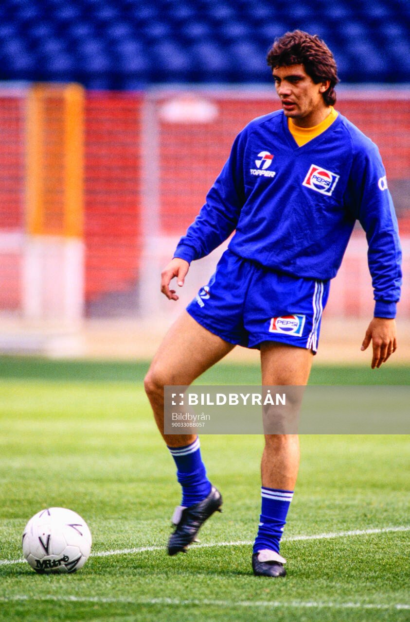 Branco. Football, FIFA World Cup 1990, Brazil, training