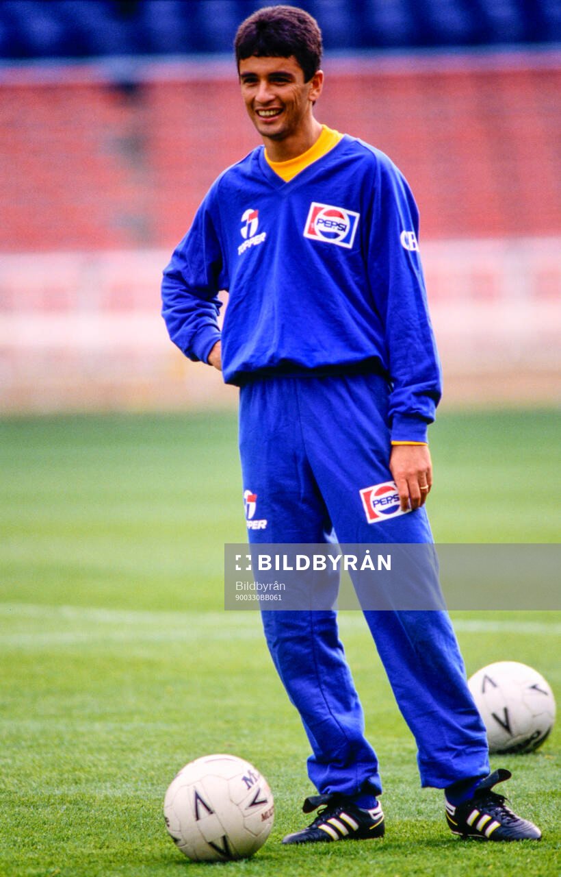 Bebeto. Football, FIFA World Cup 1990, Brazil, training
