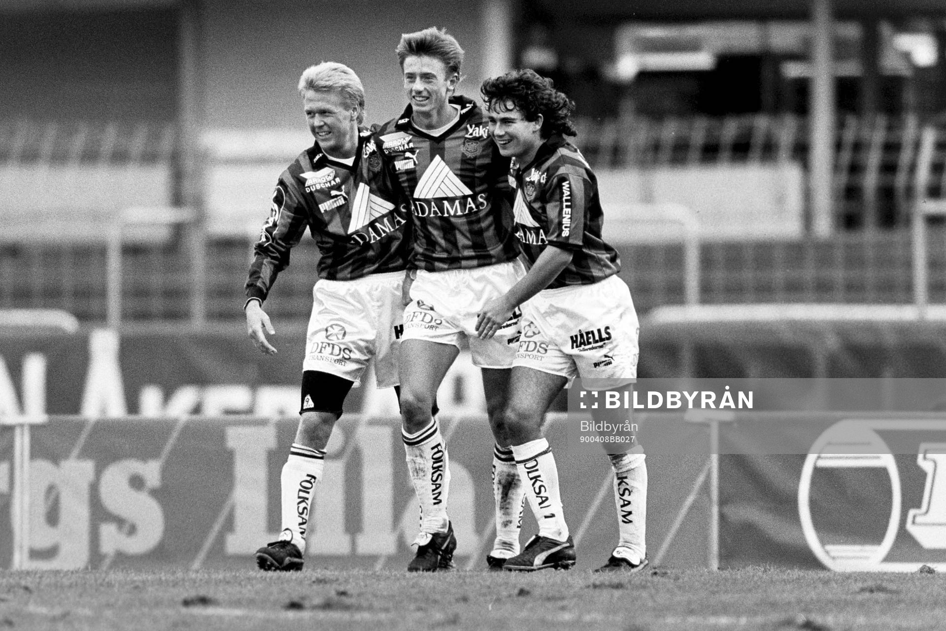 Leif Lundberg, Magnus Gustafsson och Simon Hunt, Gais jublar