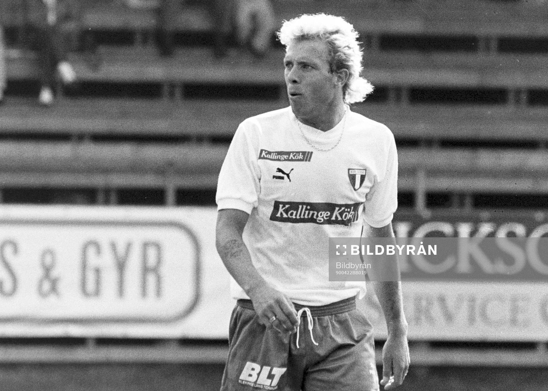 Fotboll, Div 1 Södra, Markaryd - Karlskrona, 2-2: Kurt Jörgensen, Karlskrona.