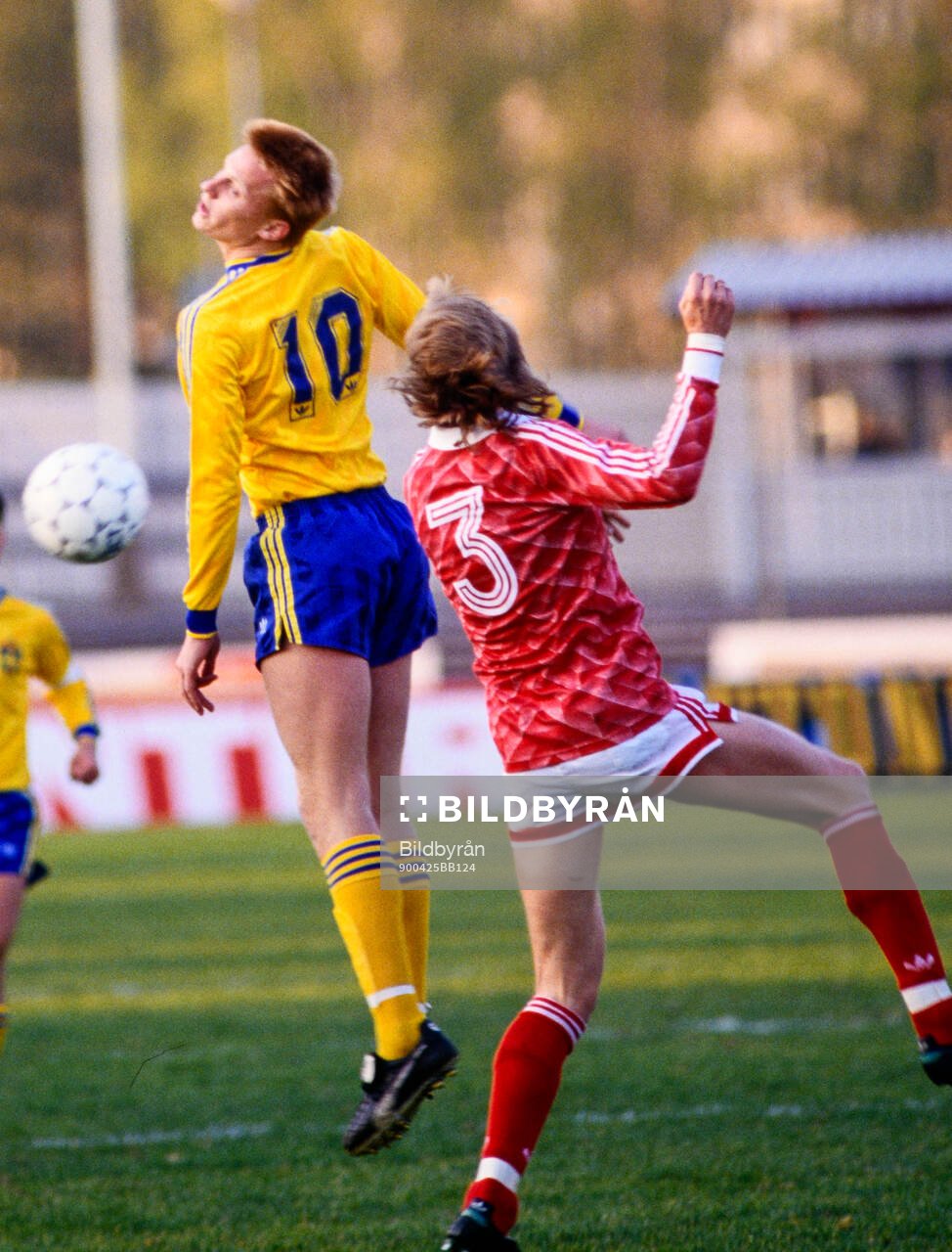 Fotboll, EM, U21, Sverige - Sovjet (Värendsvallen,