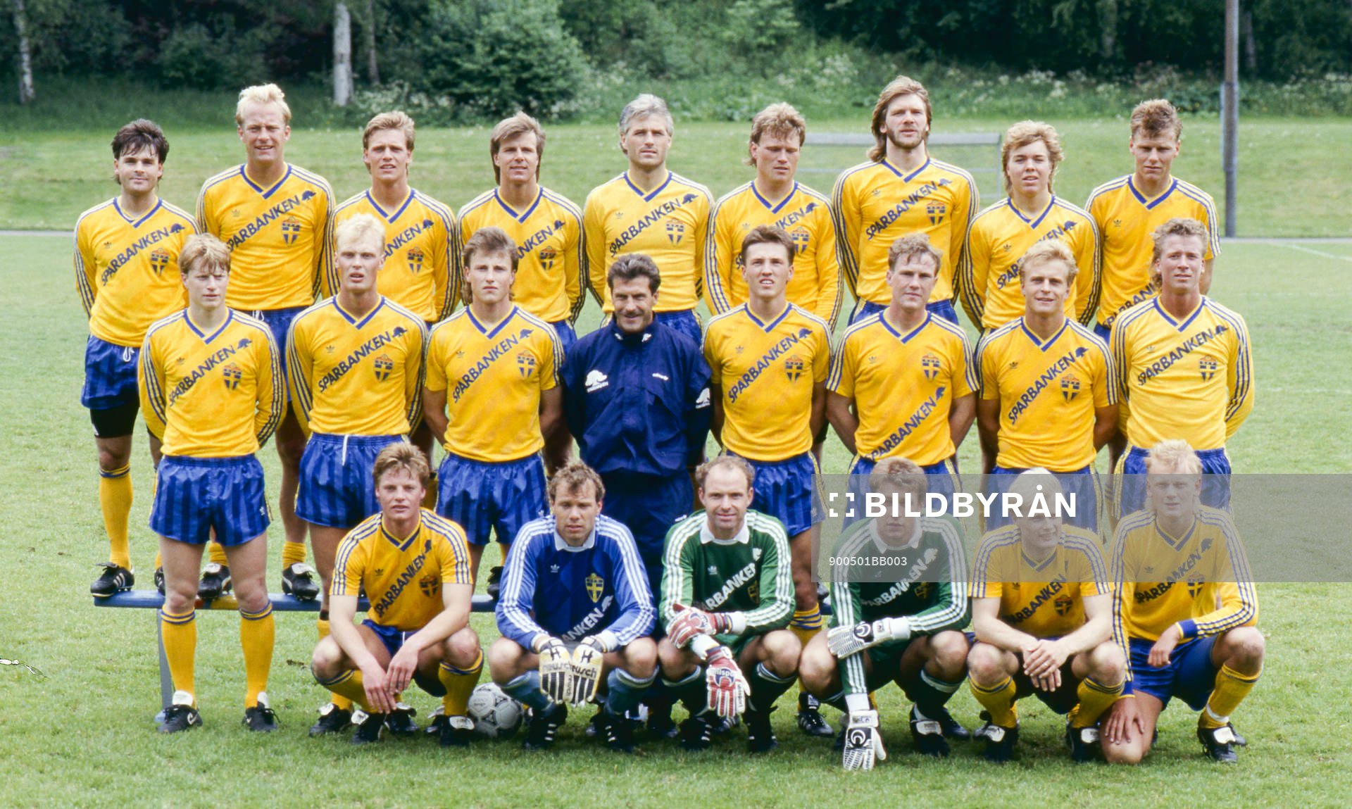 , VM-trupp: Bakre raden fr.v: Anders Limpar, Mats