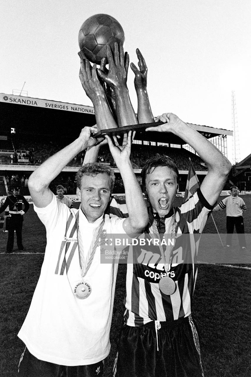 Djurgårdens målskyttar Mikael Martinsson och Krister