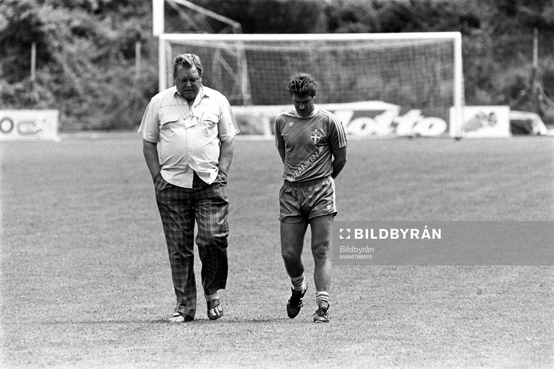 Lennart Johansson och Olle Nordin förbundskapten, Sverige