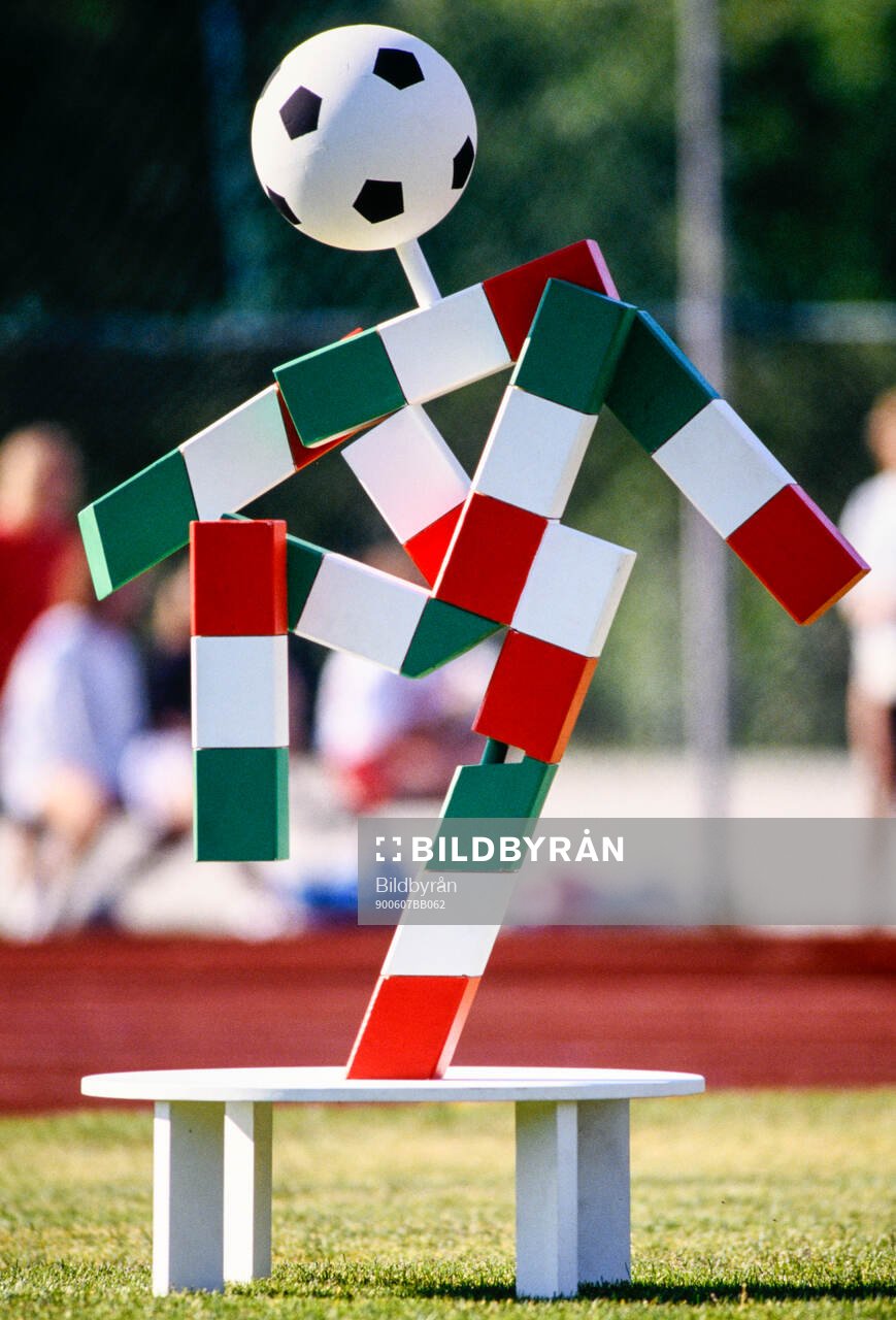 Fotboll, VM 1990, Italien, Förhands, logo. Football, FIFA
