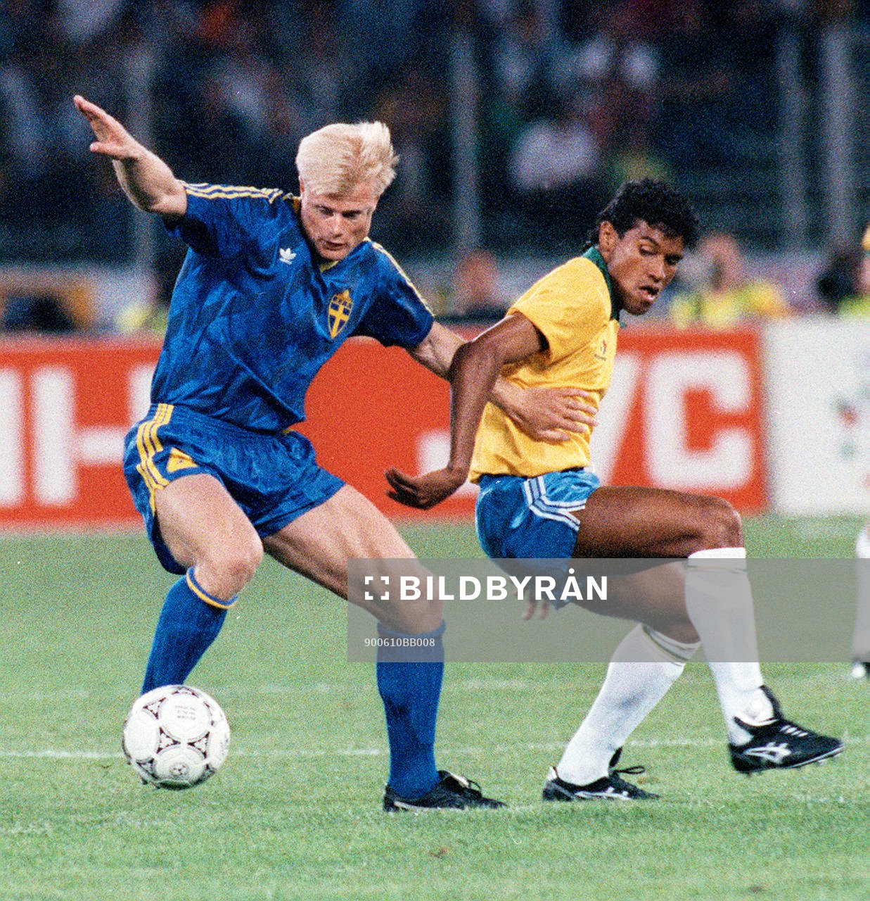  Peter Larsson, Sverige och Careca, Brasilien 