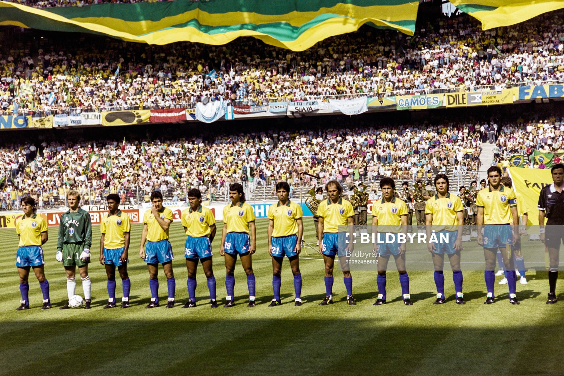Brasiliens startelva fr. v Dunga, Claudio Taffarel,