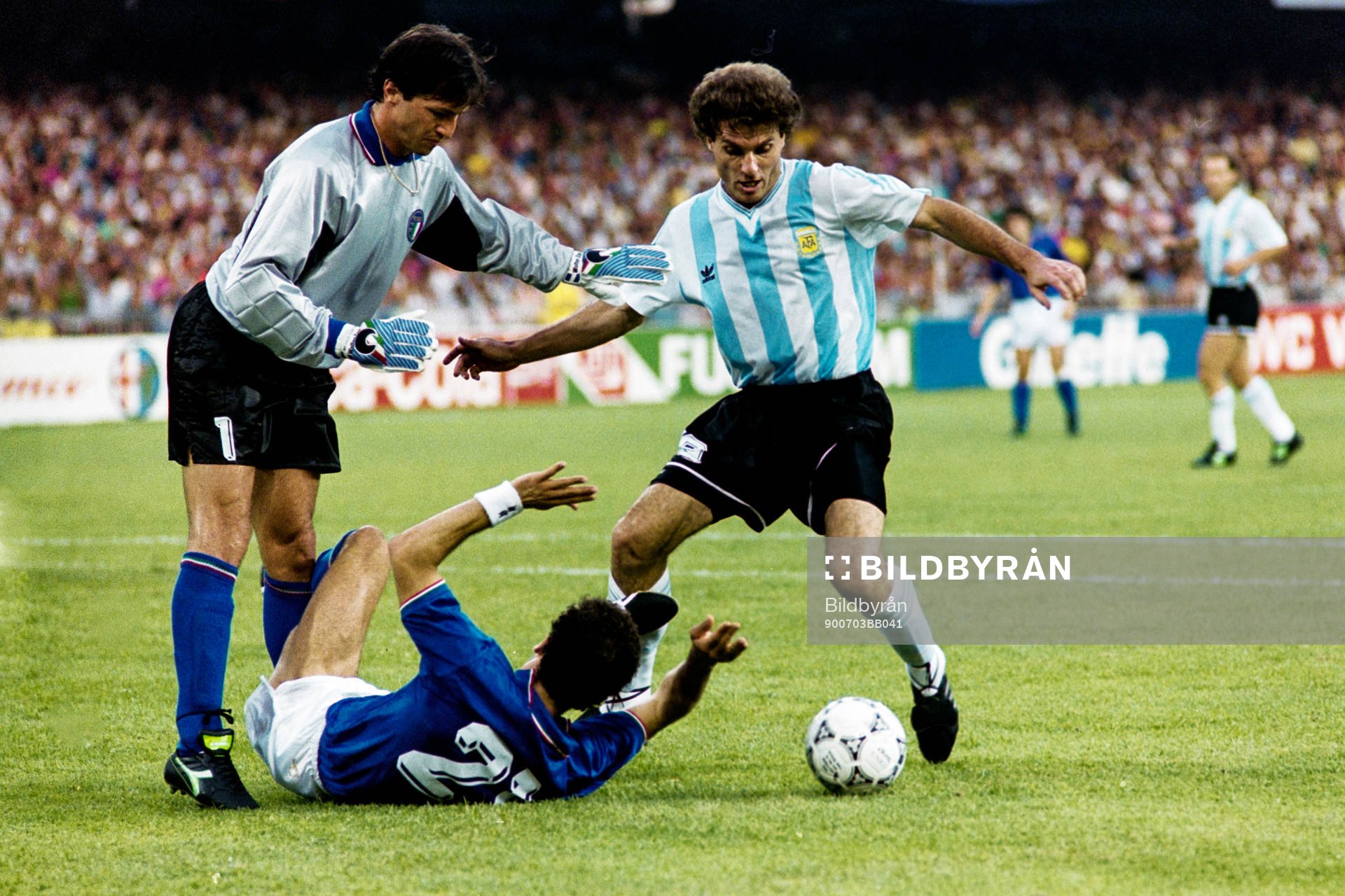 Italiens målvakt Walter Zenga och Gianluca Vialli
