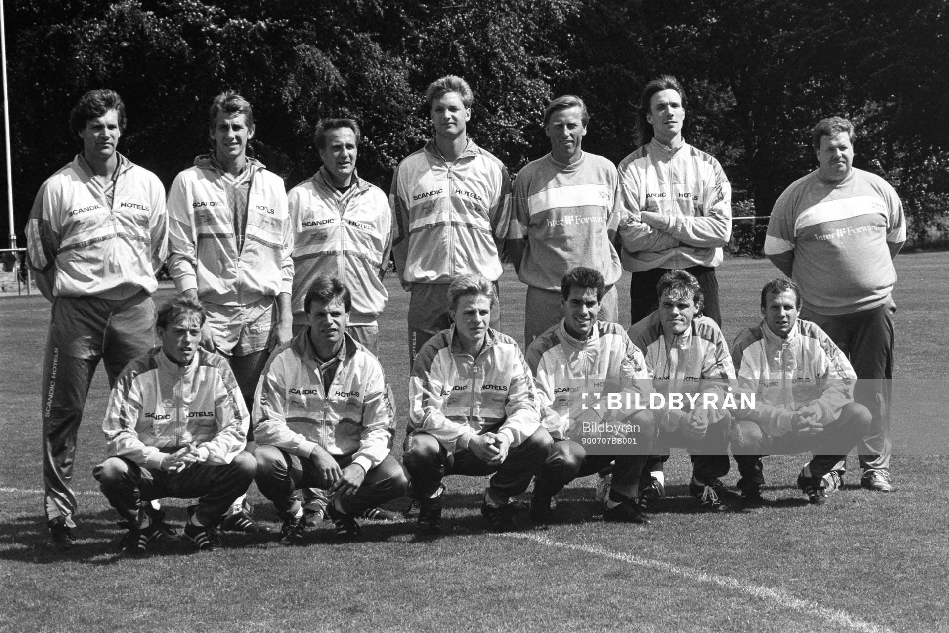 Handbollslandslaget med bl. a Per Carlén, Magnus