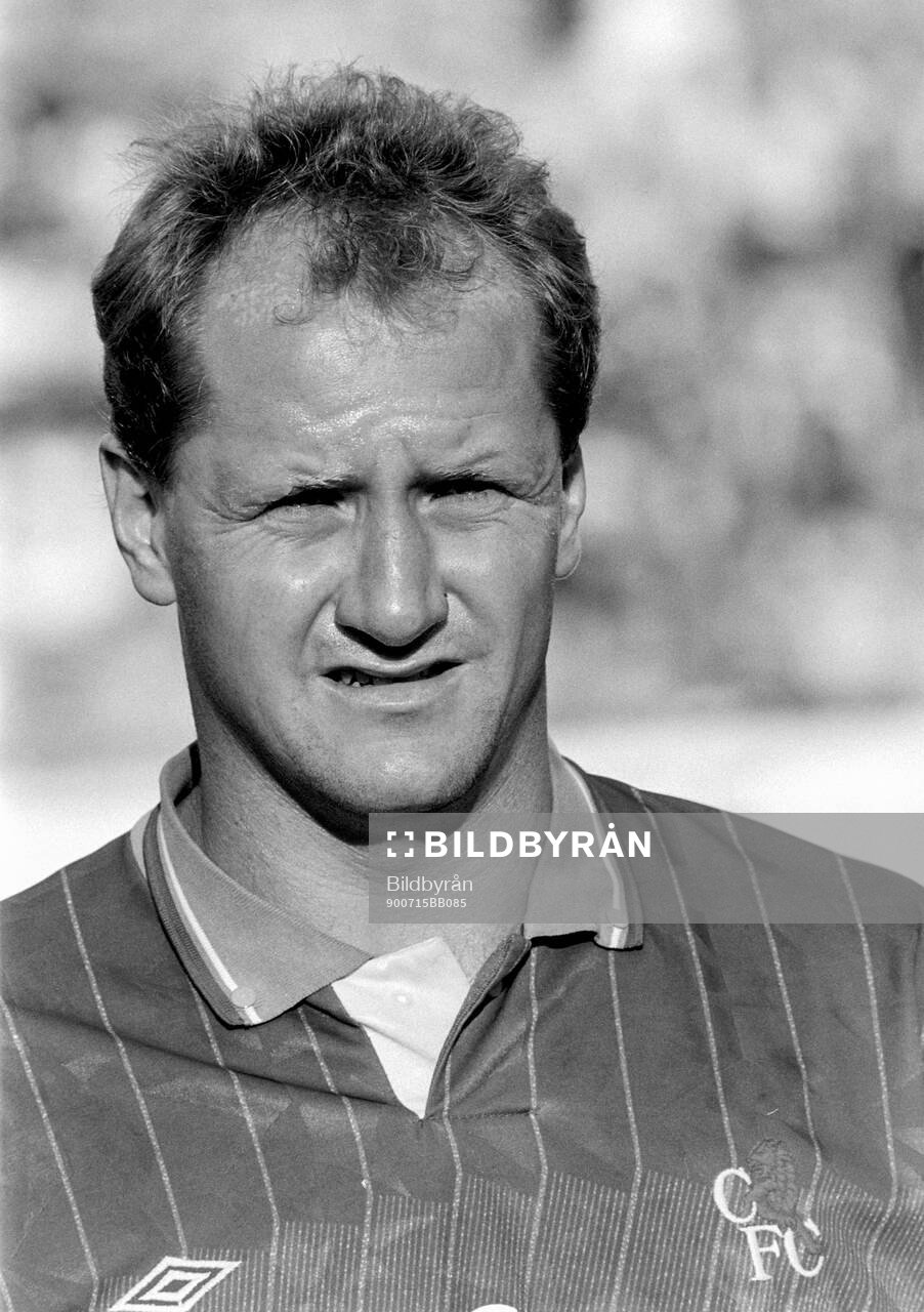 Football, Friendly Training Game 1990, Helsingborg - Chelsea: Chelseas Peter Nicholas.